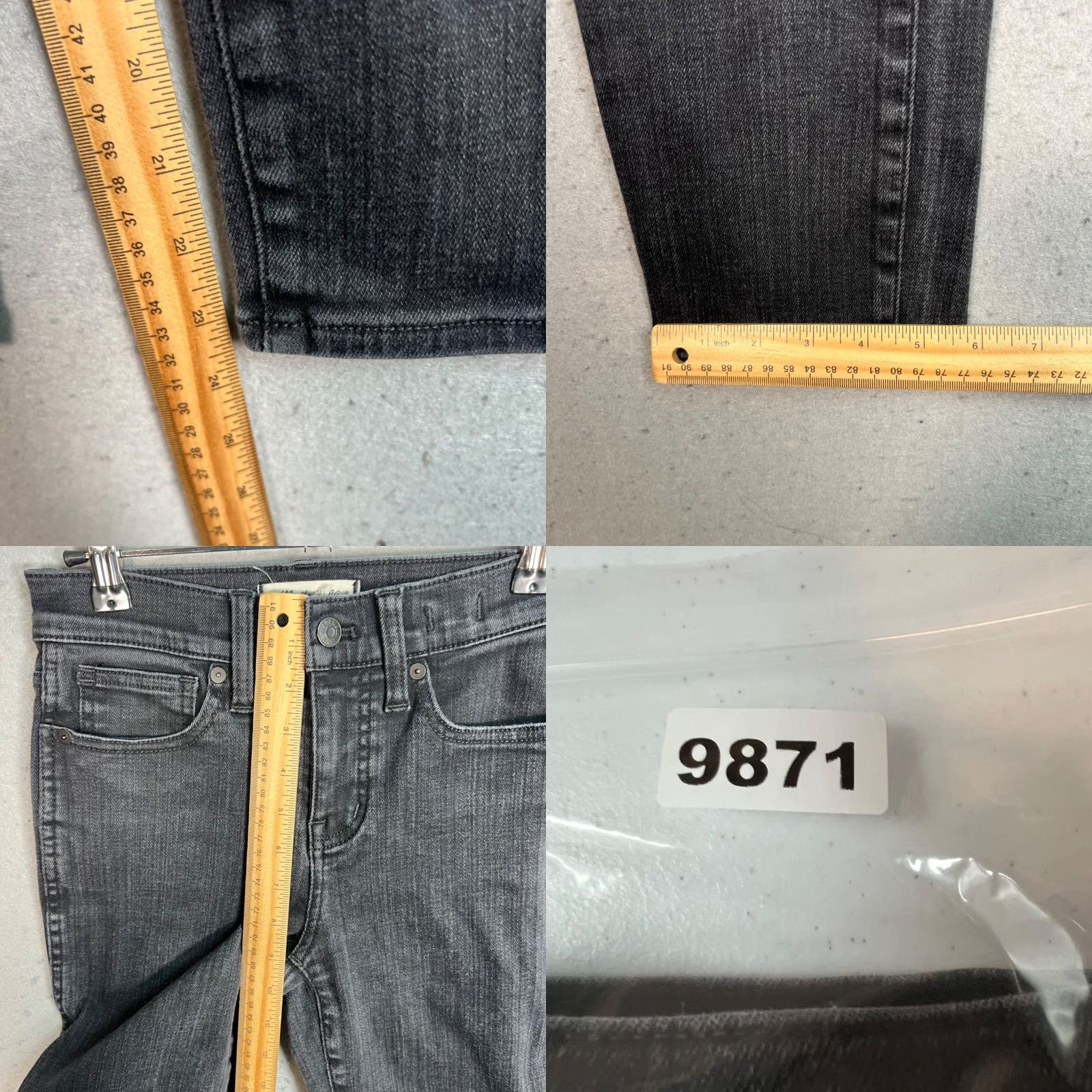 Madewell Madewell Womens Stovepipe Jeans Size 25 P Black Denim Cotton Blend Size 42" / US 20 - 8 Thumbnail