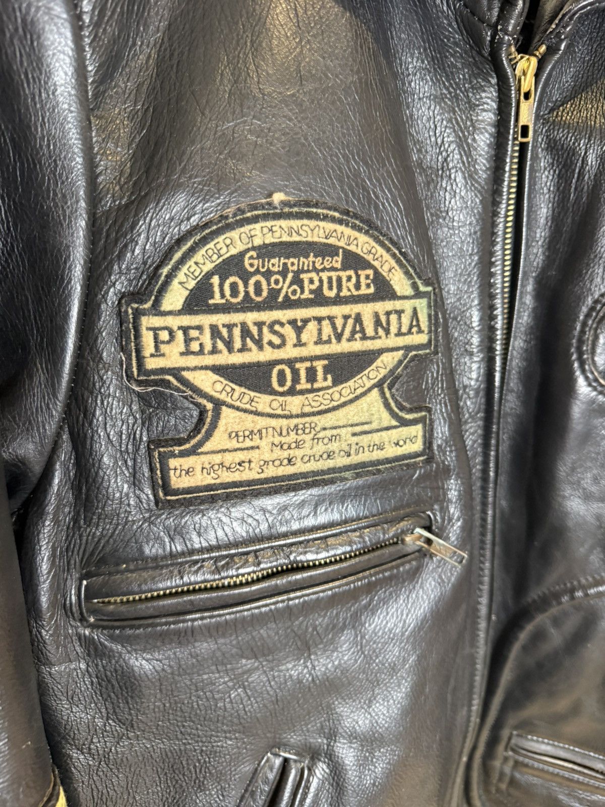 AMI A.M.I vintage leather patches motorcycle jacket rare oil Size US L / EU 52-54 / 3 - 10 Thumbnail