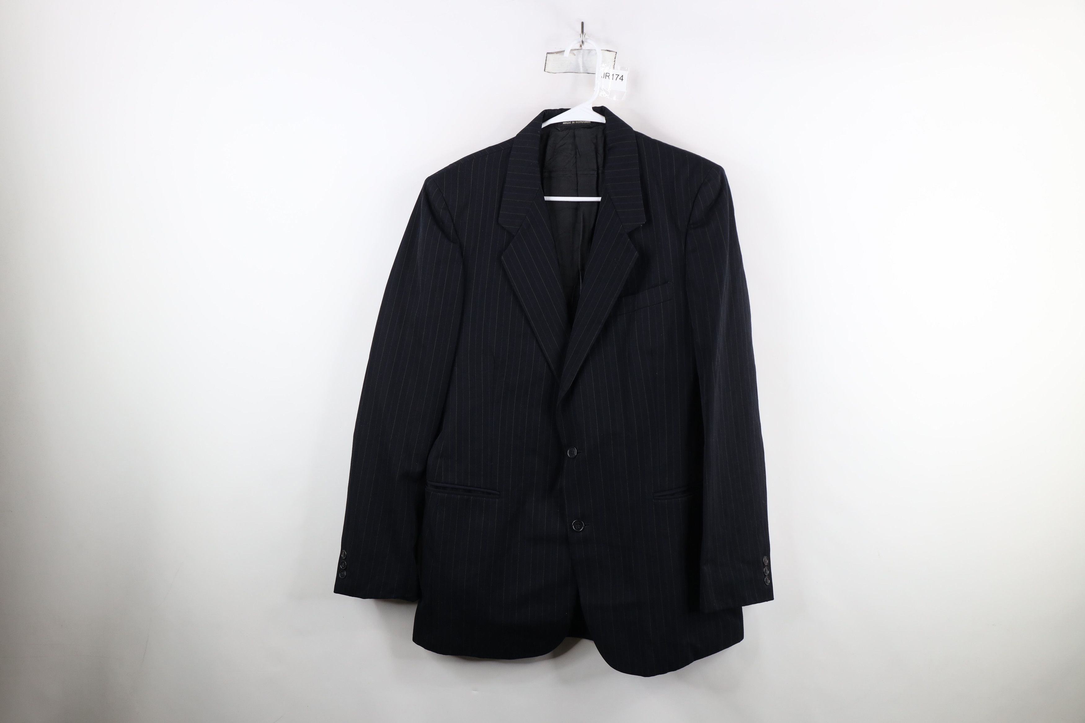 Vintage Vintage 70s Streetwear Pinstriped 2 Button Suit Coat Jacket Size US L / EU 52-54 / 3 - 1 Thumbnail