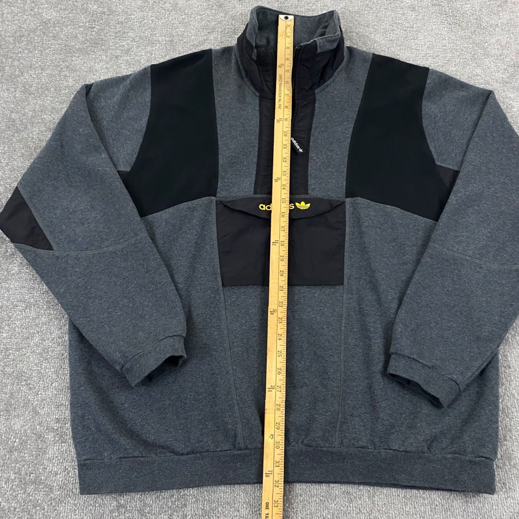 Adidas ADIDAS Jacket Mens XL Gray Black Sweatshirt Advantage Field Half Zip Pullover Size US XL / EU 56 / 4 - 4 Thumbnail