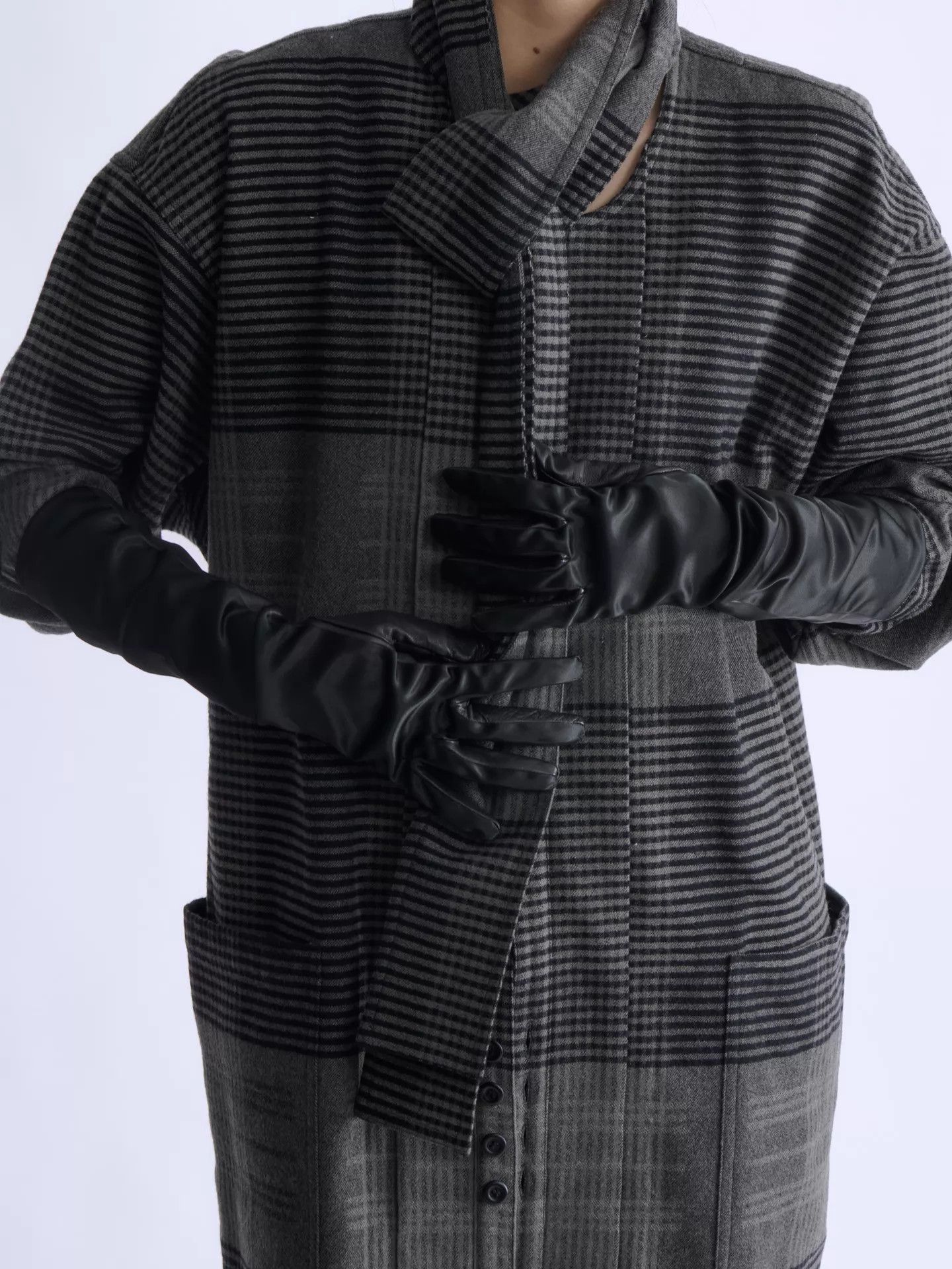 Gianfranco Ferre GIANFRANCO FERRE Long Leather Gloves Nylon & Leather Size ONE SIZE - 2 Thumbnail