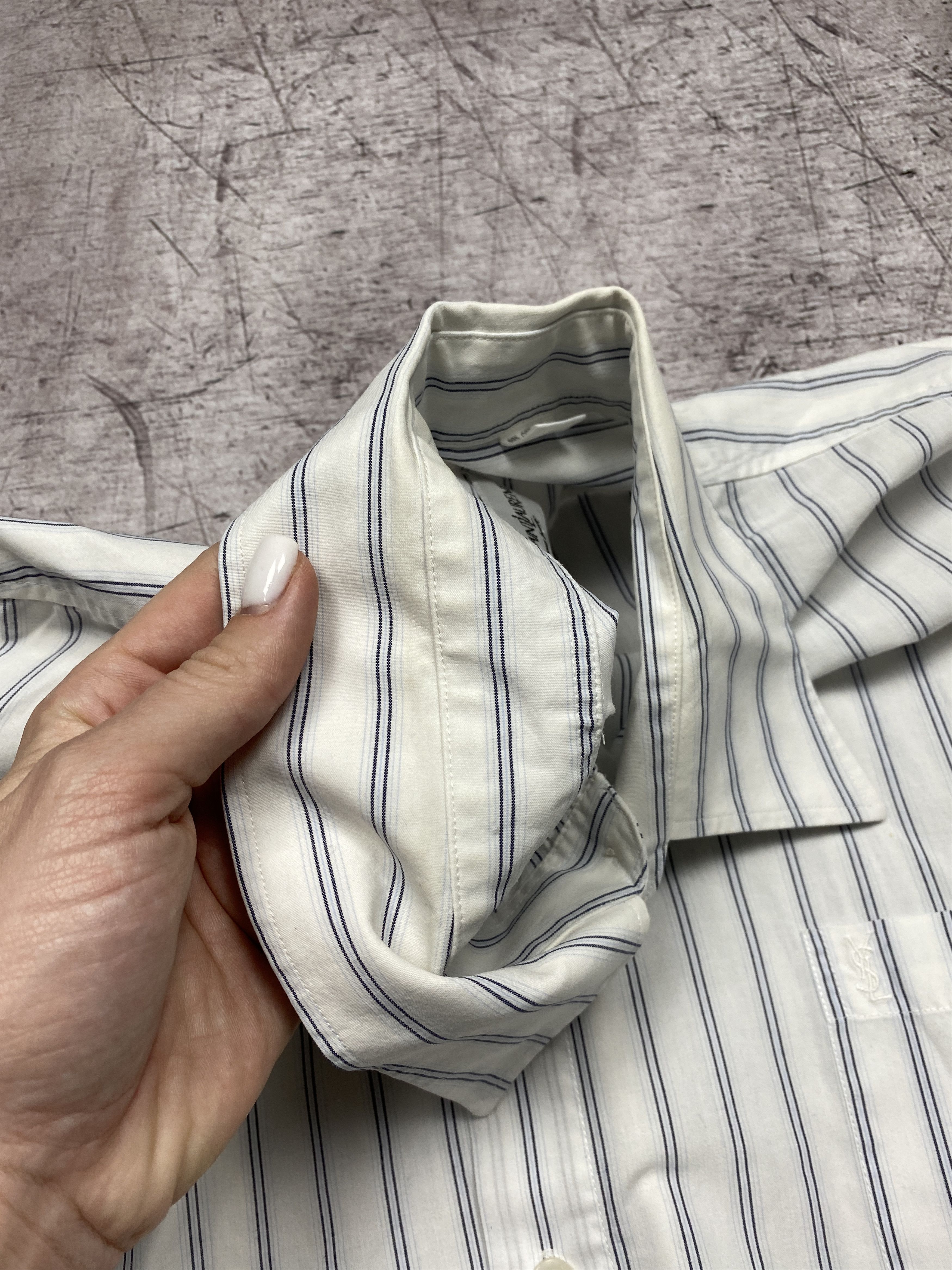 Yves Saint Laurent Yves Saint Laurent YSL Vintage Mens Long Sleeve Shirt Size US XXL / EU 58 / 5 - 7 Thumbnail
