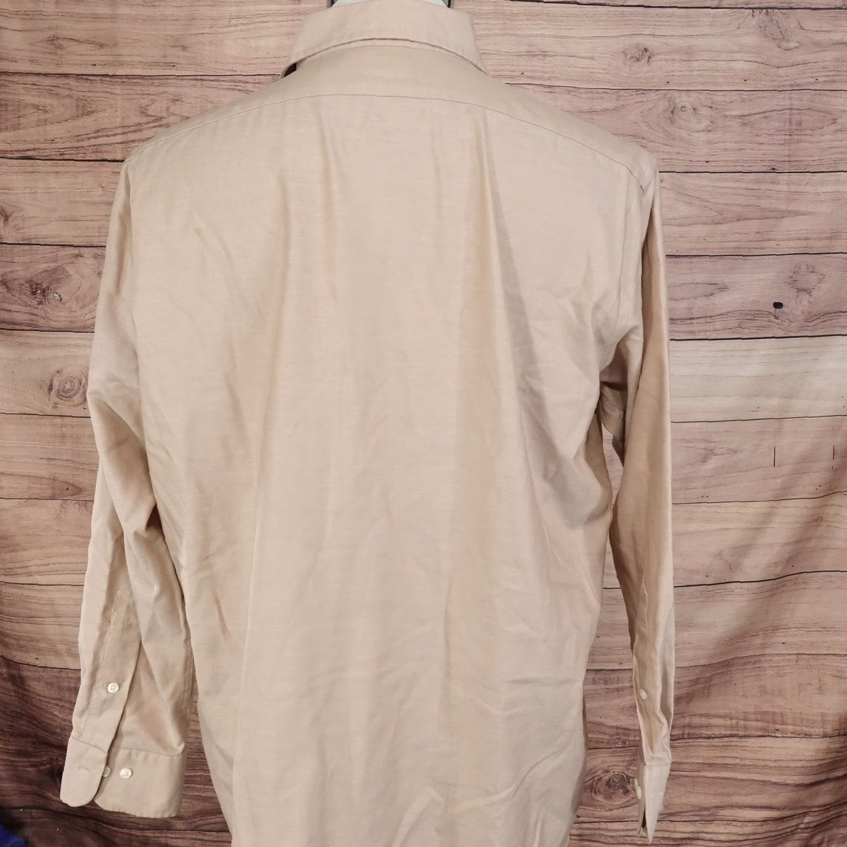 Ralph Lauren Vintage Ralph Lauren Classic Fit Non Iron Brown Dress Shirt Adult Medium 16 Mens Size 42R - 5 Thumbnail