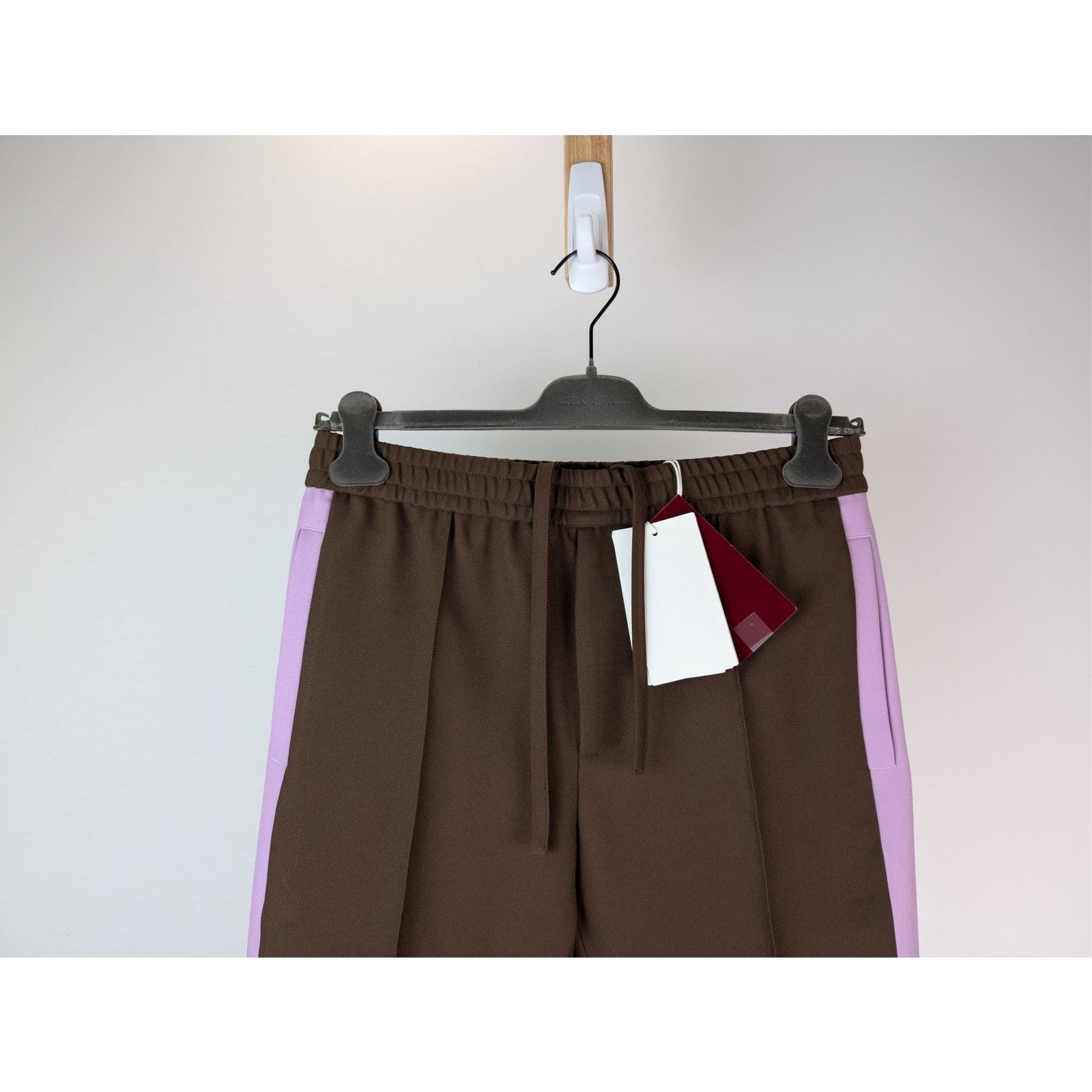 Gucci o1rshd1 Drawstring Fluid Drill Pants in Vanessa Brown / Mix Size US 34 / EU 50 - 3 Thumbnail