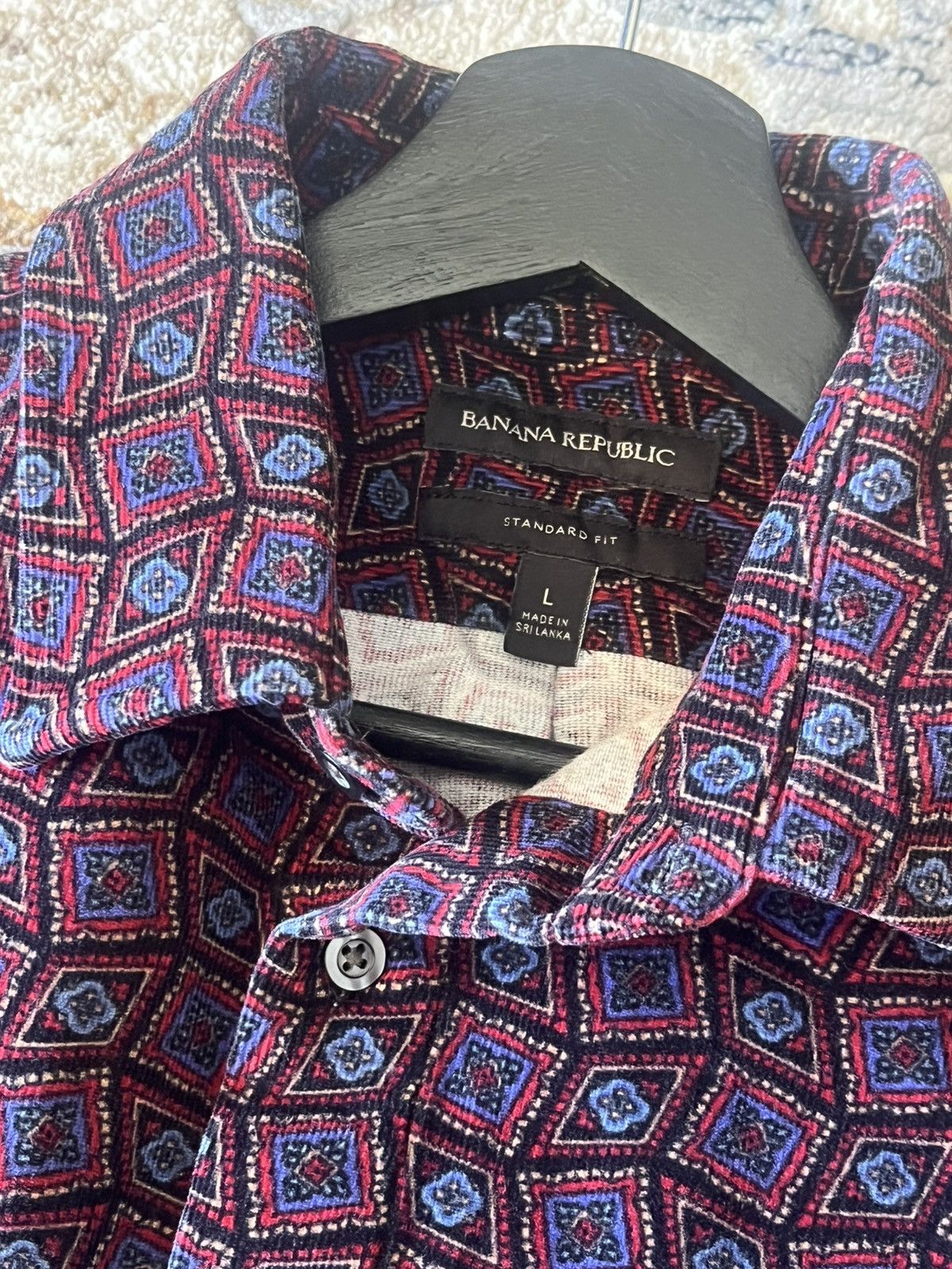 Banana Republic AOP BANANA REPUBLIC LIGHT CORDUROY SHIRT L MADRAS Size US L / EU 52-54 / 3 - 1 Thumbnail
