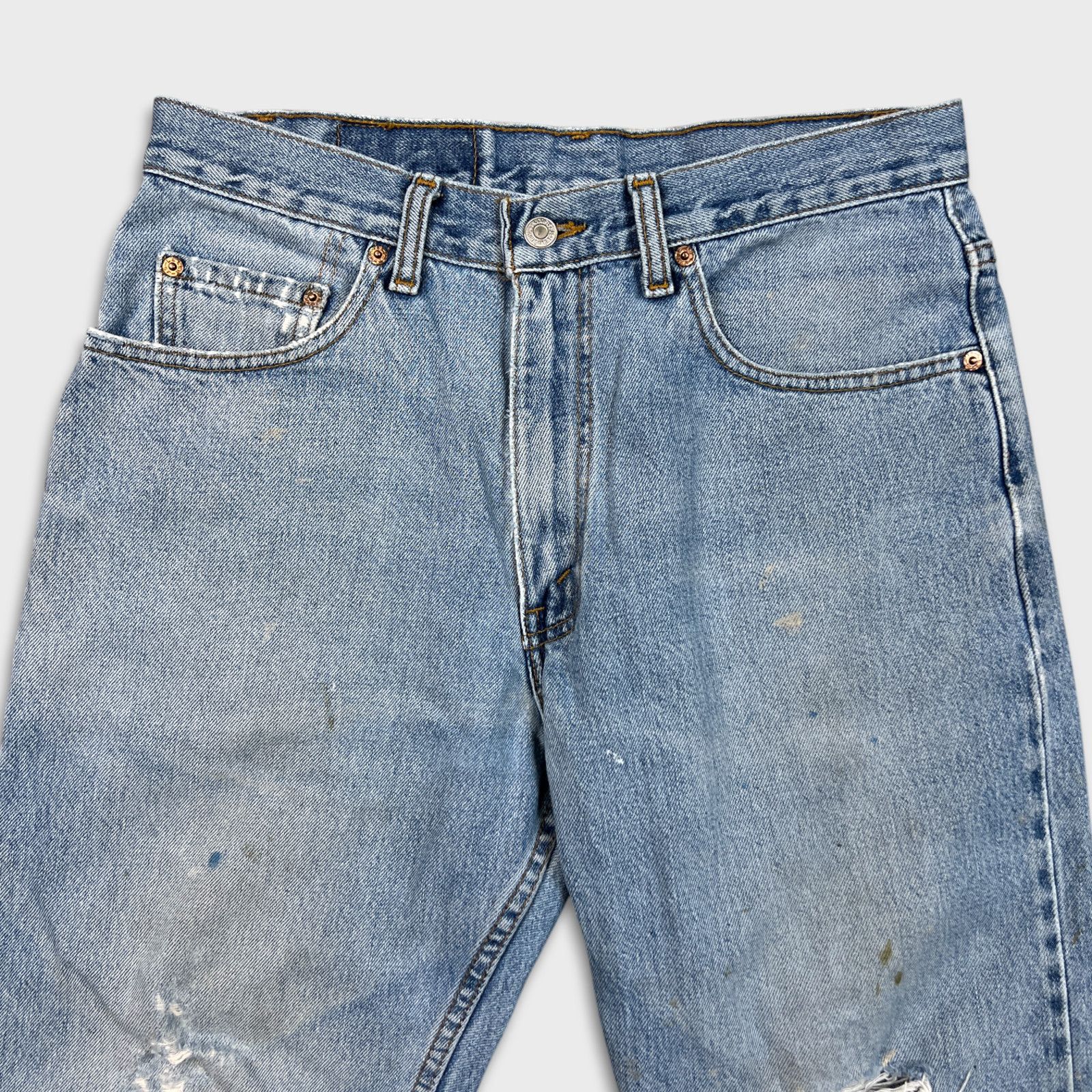 Levi's × Vintage VTG Levi's 528 Jeans 33x32 Metro Fit Distressed 90s Denim Size US 32 / EU 48 - 2 Thumbnail