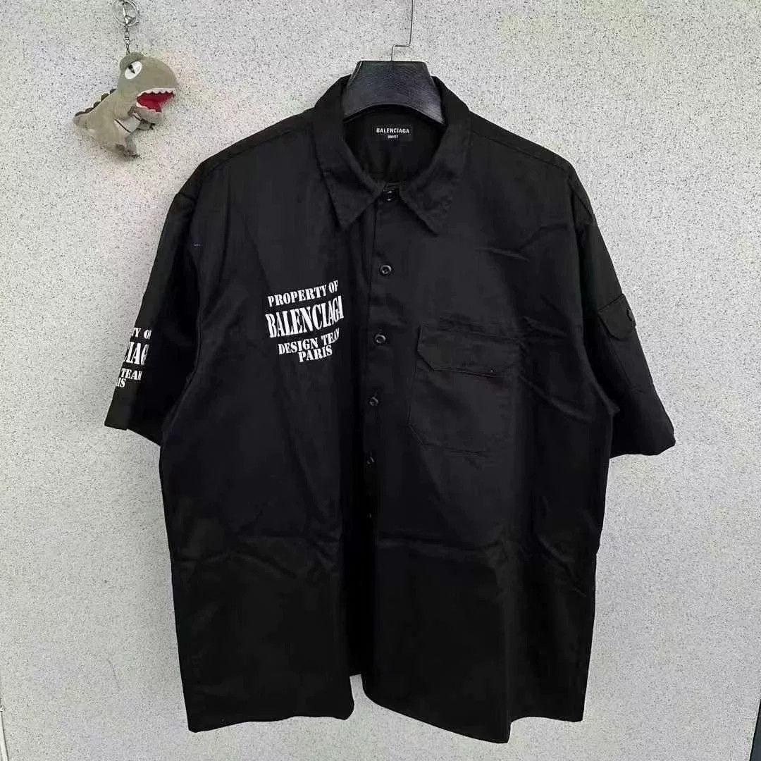 Balenciaga Balenciaga Letter Print Short Sleeve Shirt Size US S / EU 44-46 / 1 - 1 Thumbnail