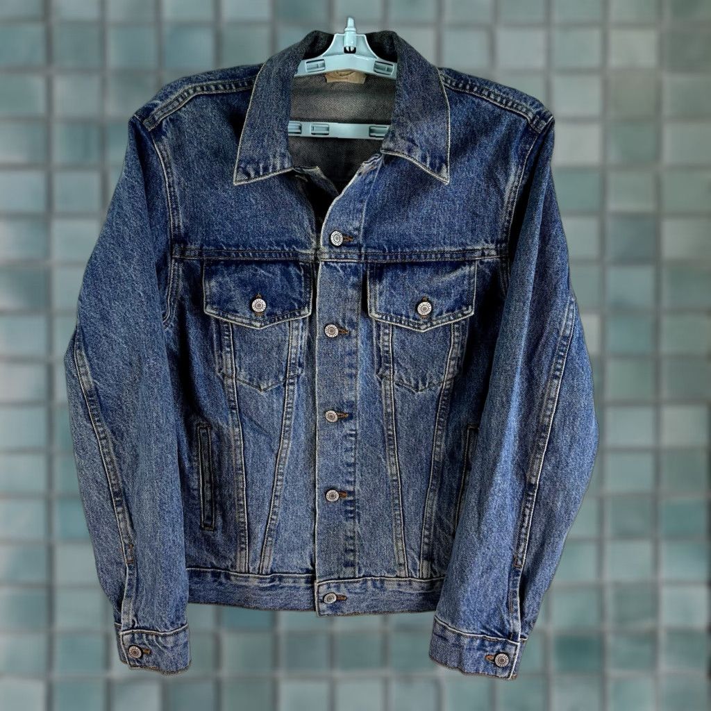 Vintage VINTAGE John Gault Denim Trucker Jacket Mens Size M Blue 90s Motorcycle Classic Size US M / EU 48-50 / 2 - 1 Thumbnail