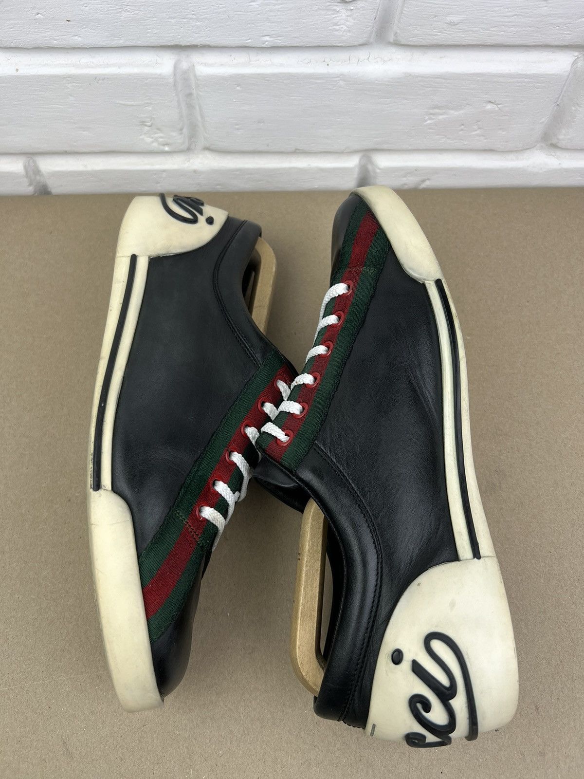 Gucci GUCCI Sneakers Low Top Leather Boulevard Logo Black Men's Size US 8 / EU 41 - 9 Thumbnail
