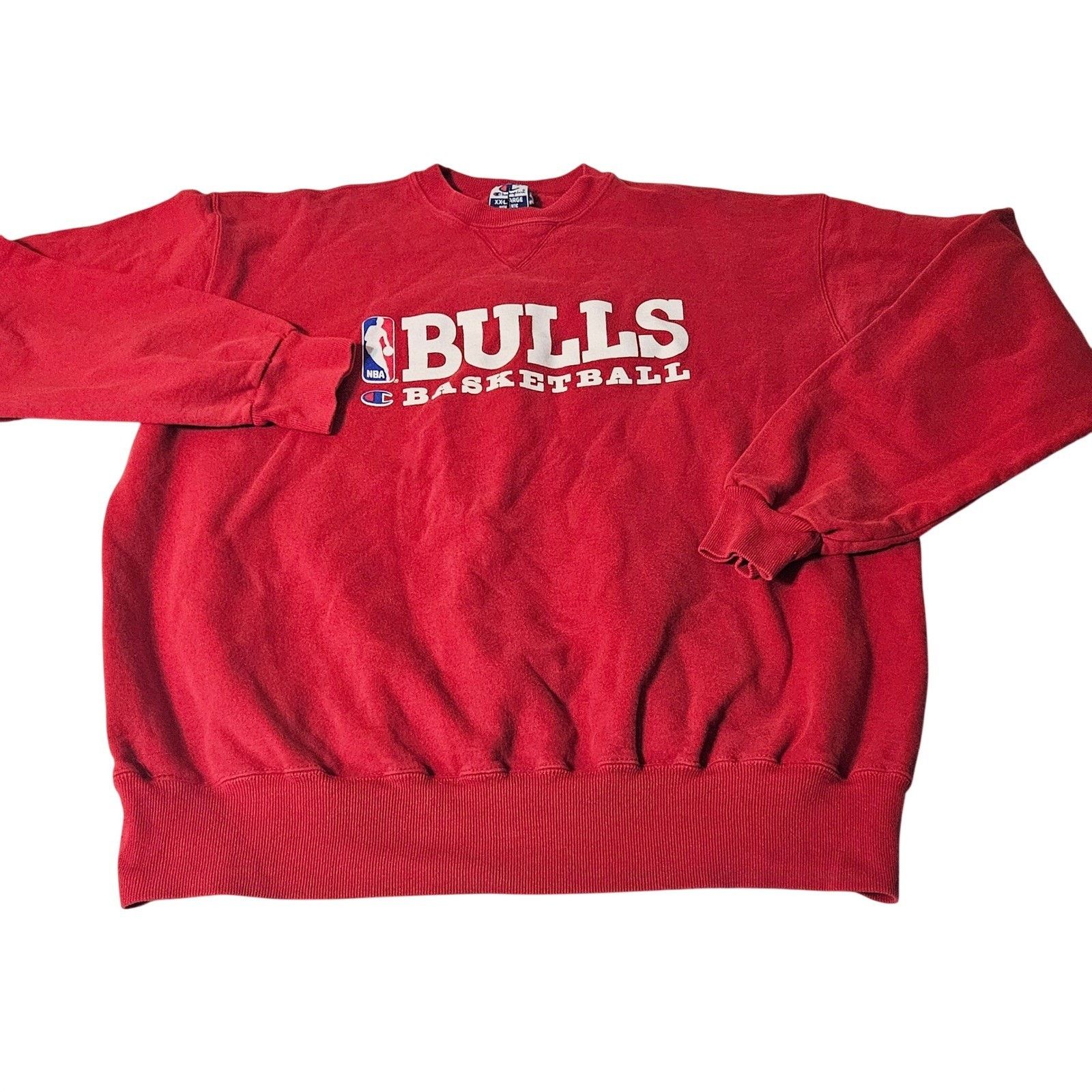 Champion VTG Rare 90s NBA Chicago Bulls Champion Red Sweatshirt 2XL Size US XXL / EU 58 / 5 - 2 Thumbnail