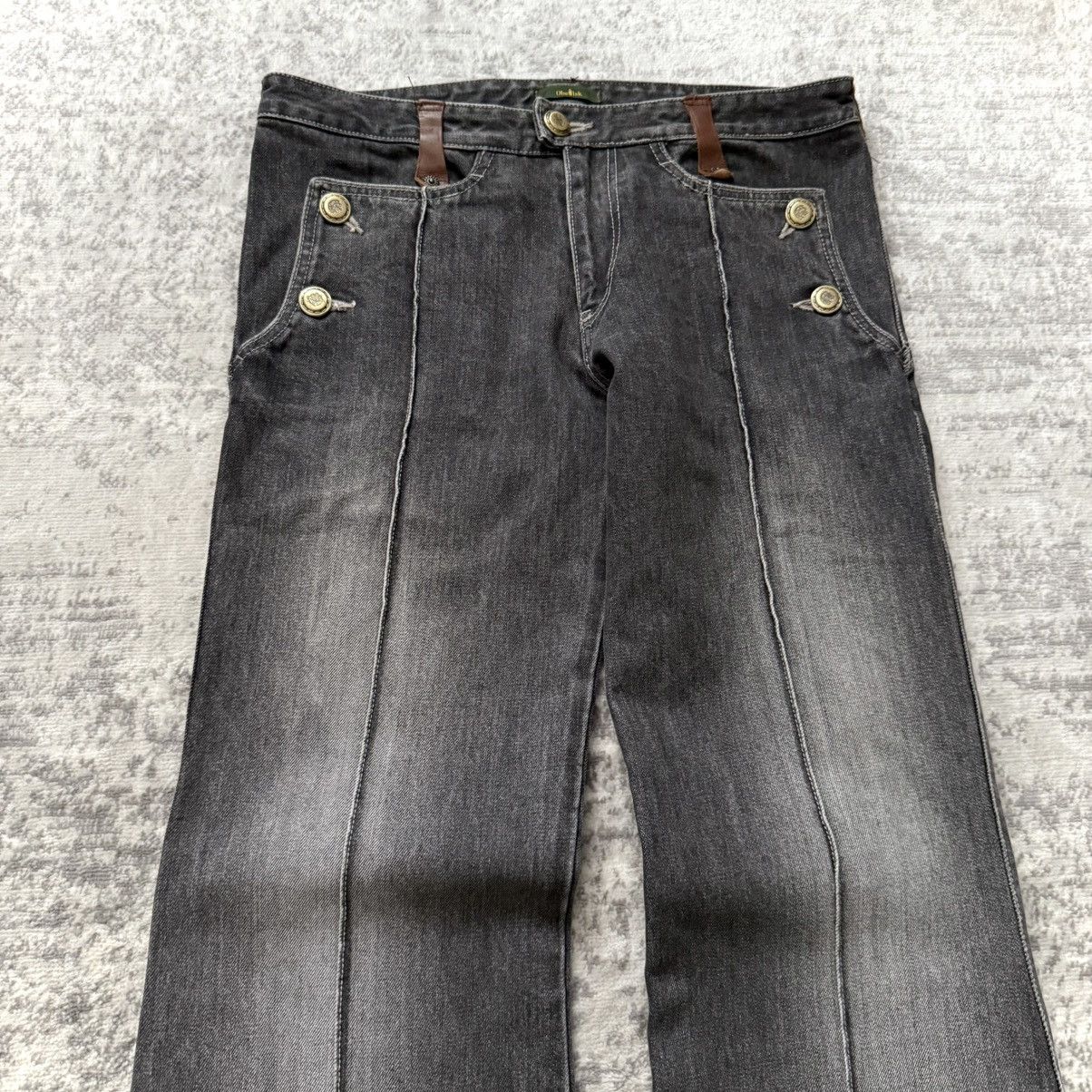 Obelisk Obelisk Crocodile Leather Detailed Flare Bell Bottom Denim Size US 30 / EU 46 - 5 Thumbnail
