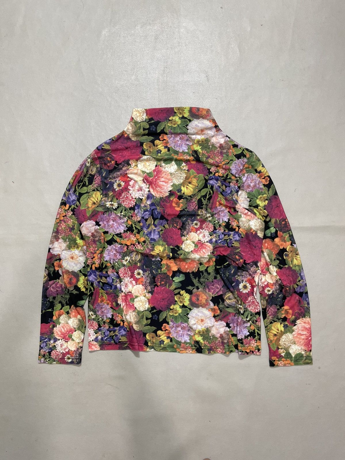 Issey Miyake Japanese brand Floral Flower Printed Mesh Longsleeve Size M / US 6-8 / IT 42-44 - 1 Thumbnail