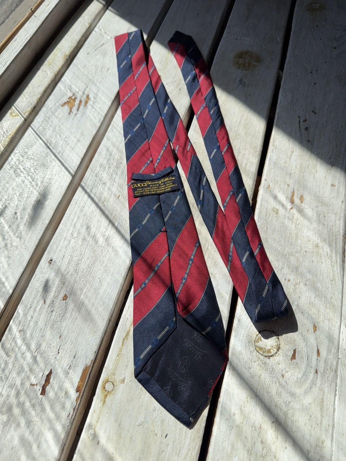 Gucci Rare Luxury Vintage Monogram 90s GUCCI Tie Size ONE SIZE - 6 Thumbnail