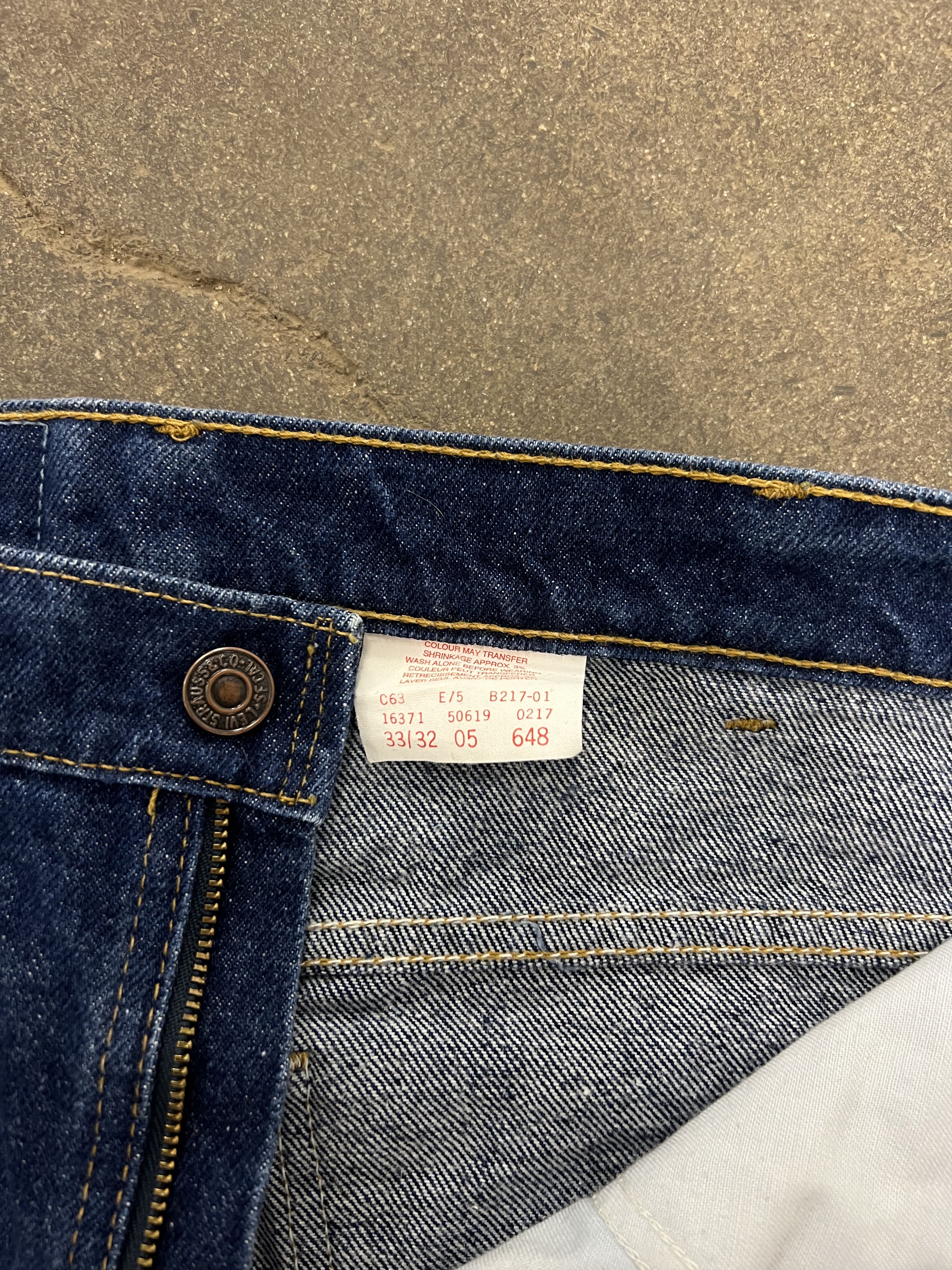 Levi's × Vintage VTG 1988 Levi's 619 Orange Tab Dark Wash Denim Jeans Size US 32 / EU 48 - 7 Thumbnail