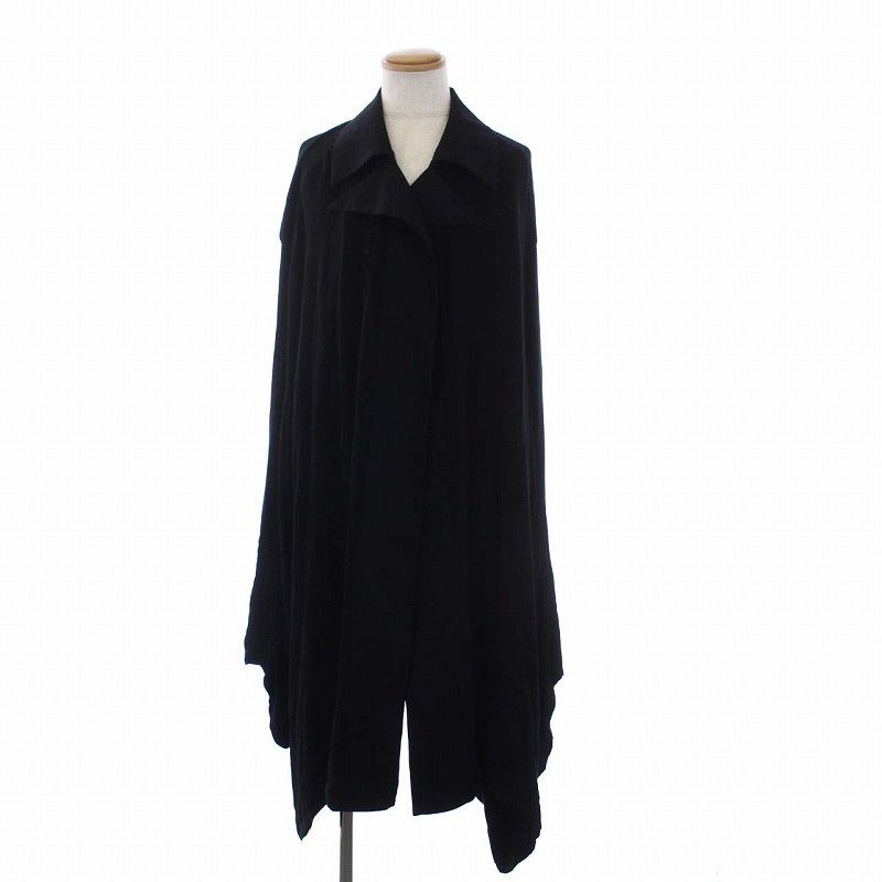 image of Yohji Yamamoto 21Aw Unisex Wool Street Long Coats in Black, Men's (Size Small)