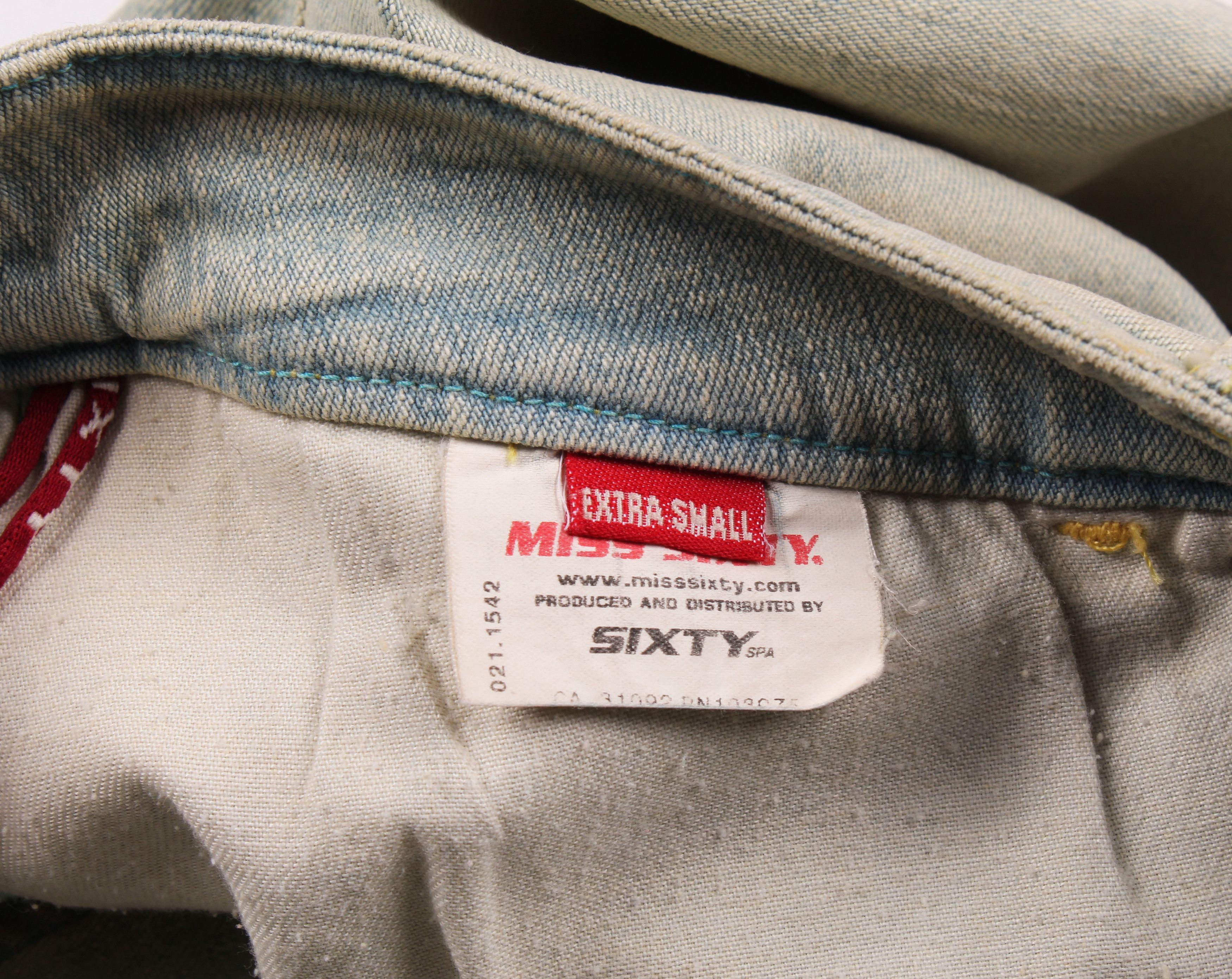 Miss Sixty Vintage Miss Sixty Y2K Pencil Straight Denim Skirt Size 26" / US 2 / IT 38 - 5 Thumbnail
