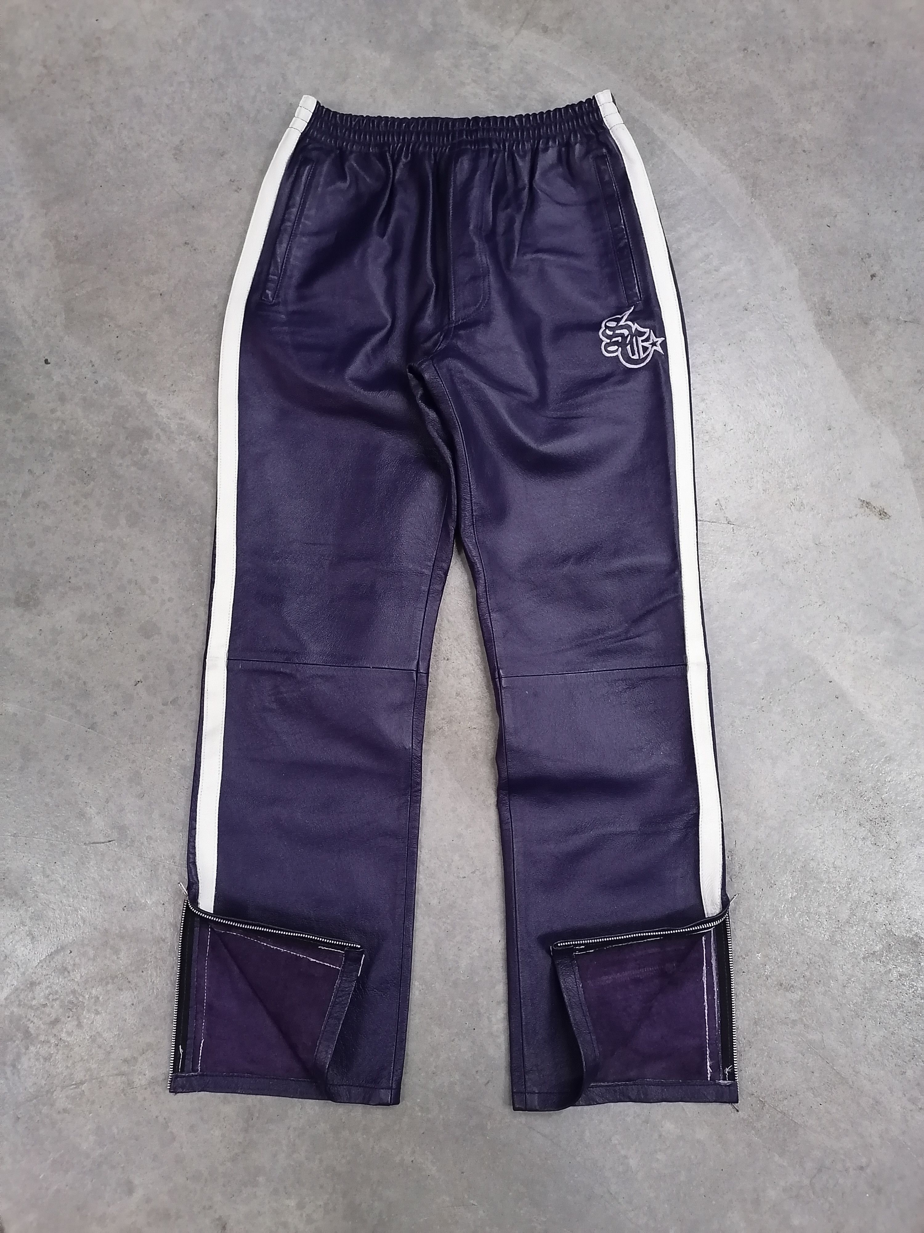 Japanese Brand × Leather Scarabei Side Line Ankle Zipper Leather Pants Size US 32 / EU 48 - 3 Thumbnail