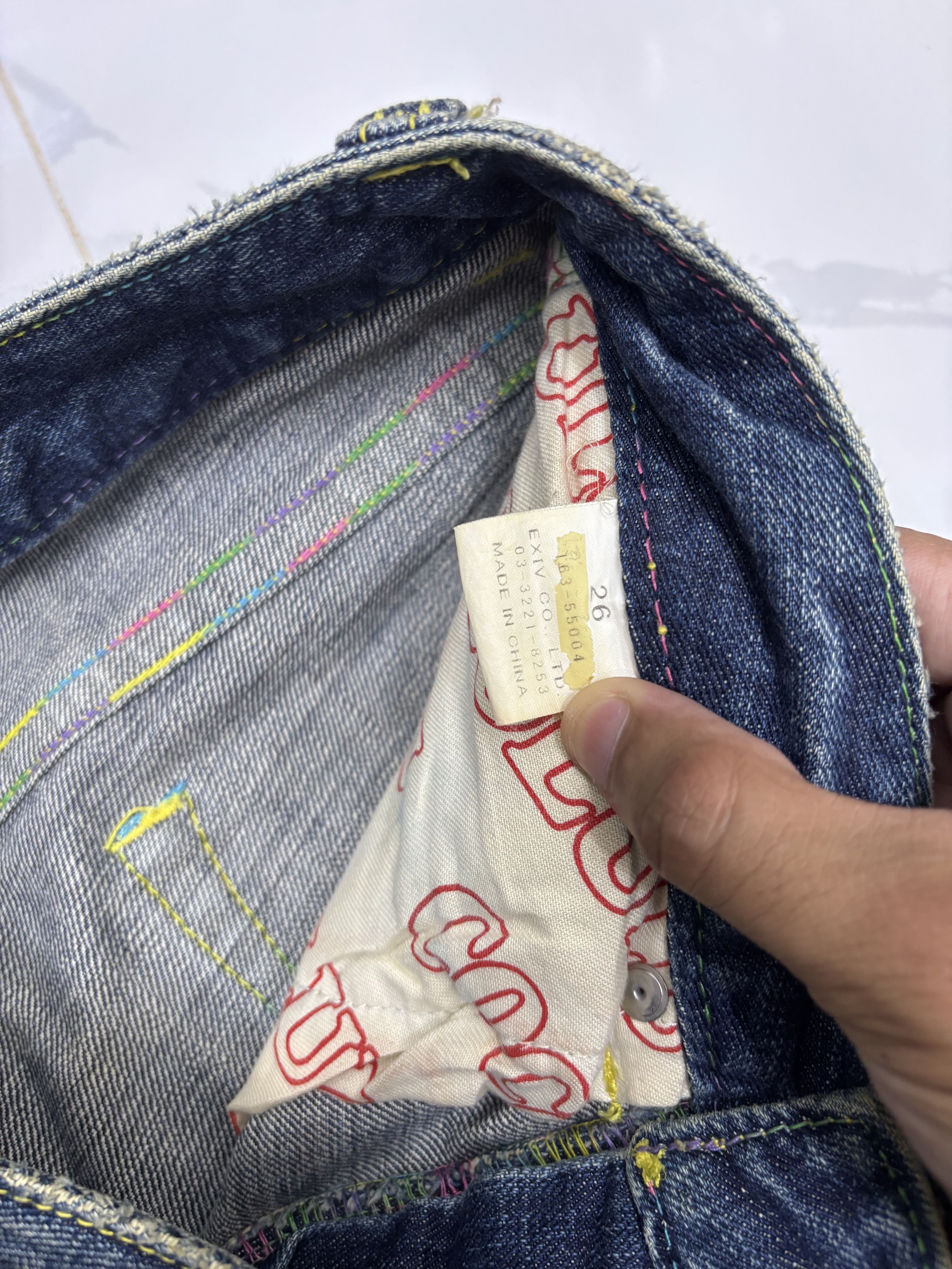 If Six Was Nine × Japanese Brand × Le Grande Bleu (L.G.B.) Vintage Co&Lu Cocolulu Statement Denim Jeans Low Rise Size US 31 - 14 Thumbnail