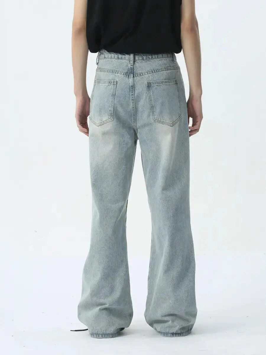 Japanese Brand Retro patchwork straight leg jeans Size US 32 / EU 48 - 4 Thumbnail
