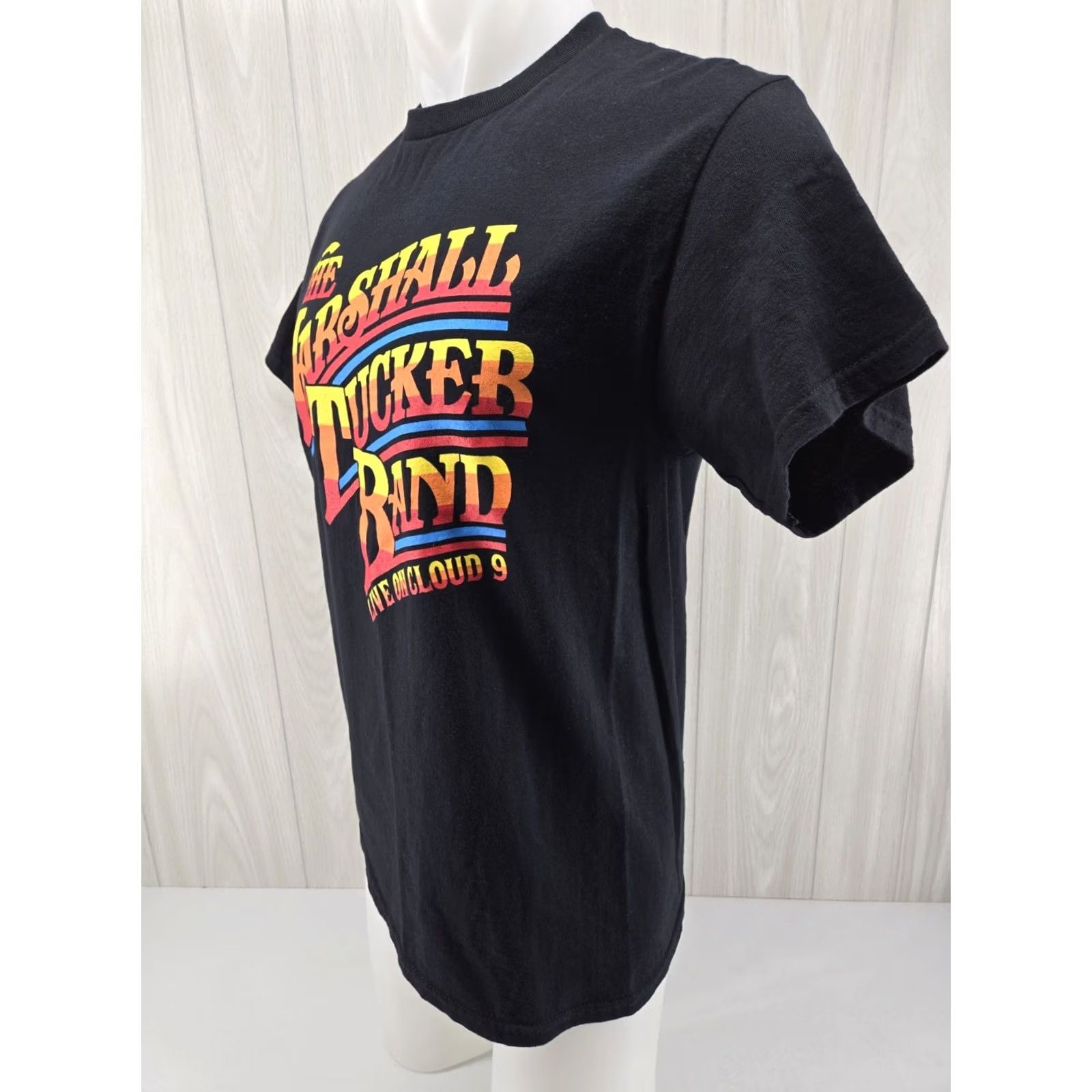 Gildan VINTAGE The Marshall Tucker Band Live On Cloud 9 Logo T Shirt Concert Tour Medium Shirt Mens Black Cotton Logo Double-Sided 90s Size US M / EU 48-50 / 2 - 4 Thumbnail