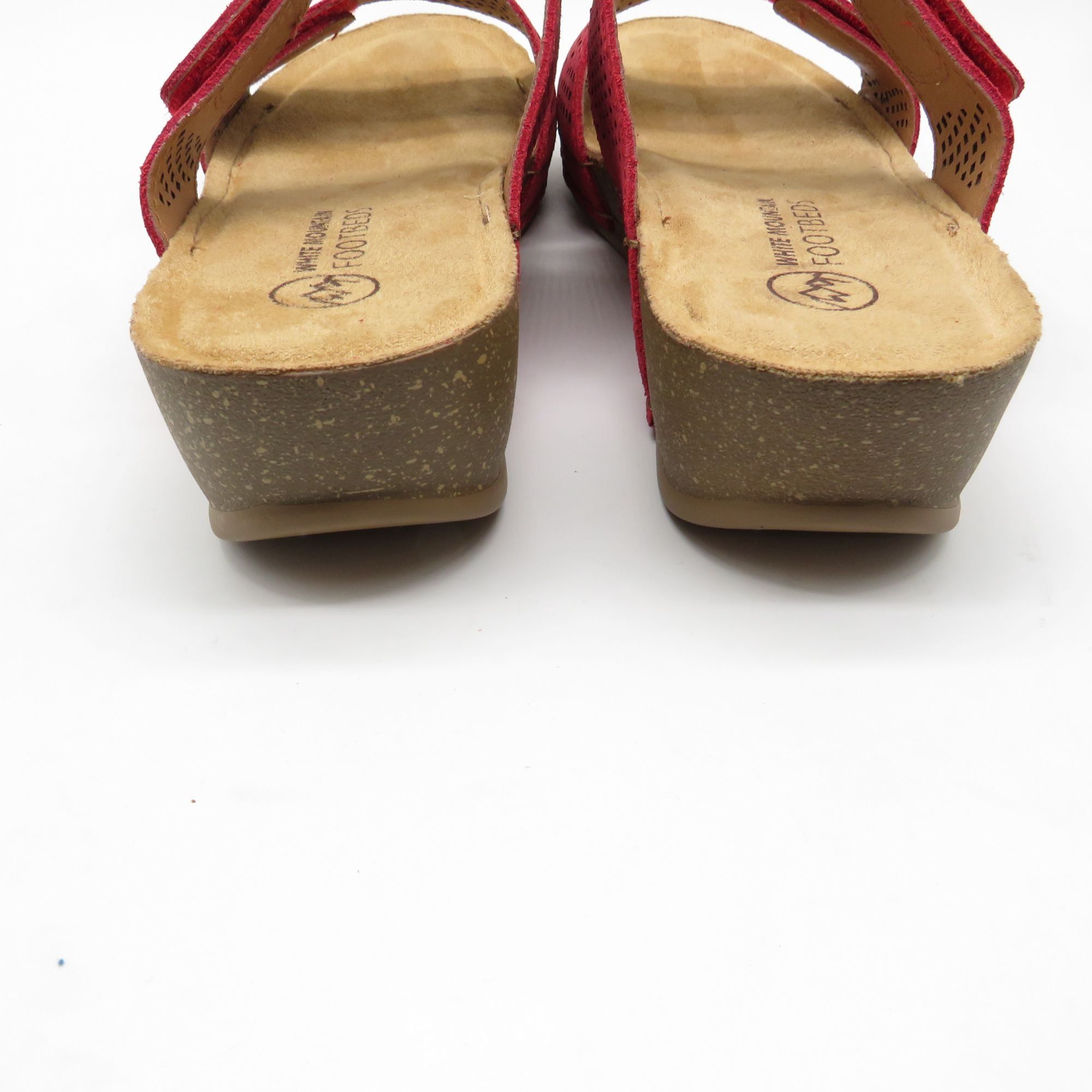 Other White Mountain Footbeds Ferula Red Suede Leather Sandals Siz Size US 10 / IT 40 - 6 Thumbnail