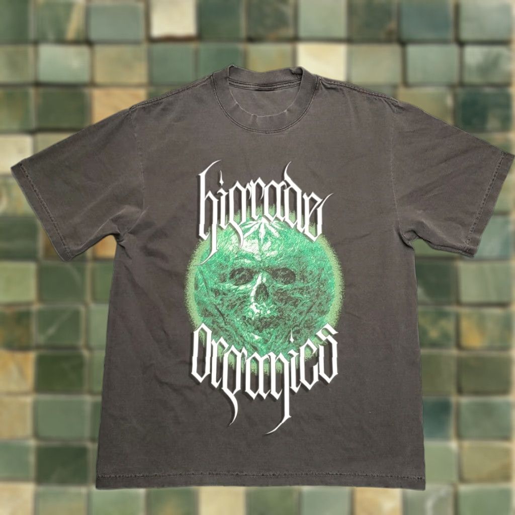 Vintage VINTAGE Higrade Organics Shirt Men L Black Green Crewneck Skull Gothic Graphic Metal Tee Shirt Size US L / EU 52-54 / 3 - 1 Thumbnail