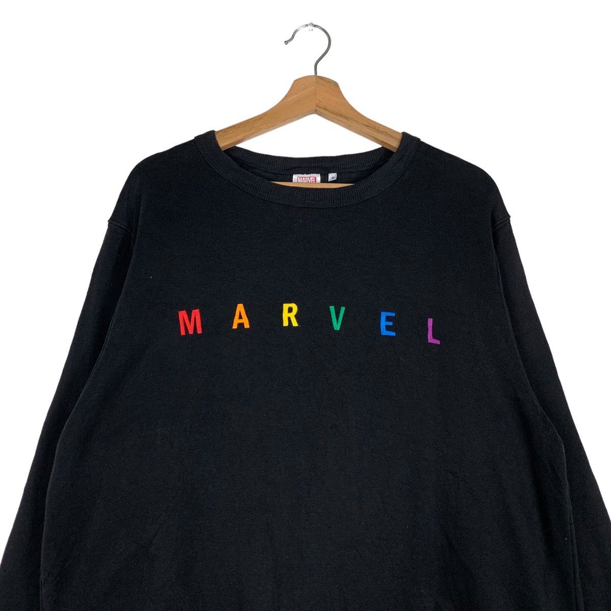 Japanese Brand Marvel Comics Colorful Embroidery Big Logo Sweater #0570-C26 Size US XL / EU 56 / 4 - 2 Thumbnail
