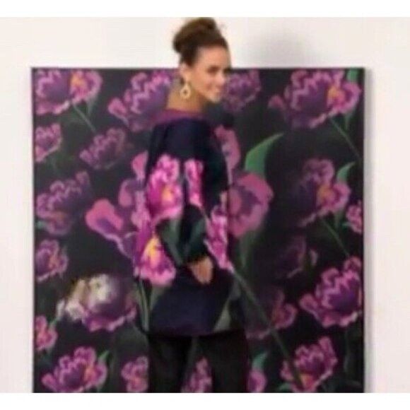 Designer Very Vollbracht Quilted Reversible Jacket and Blouse Set Blu Size S / US 4 / IT 40 - 5 Thumbnail