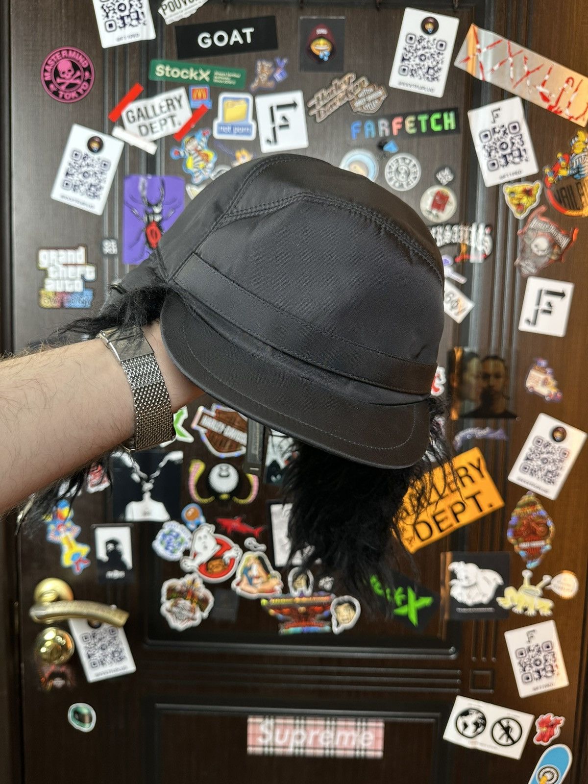 Prada Prada Mohair Nylon Hat Size ONE SIZE - 2 Thumbnail
