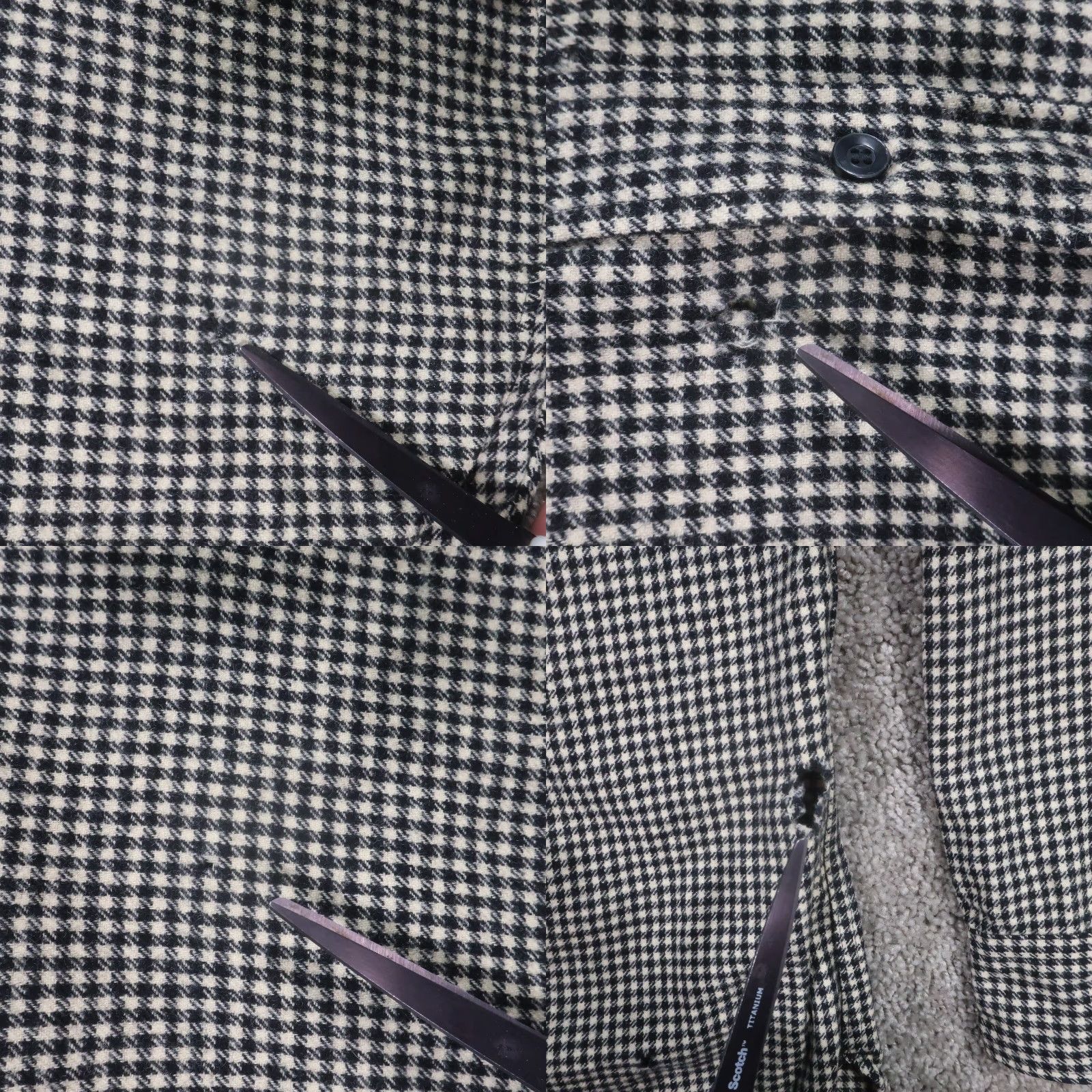 Pendleton VINTAGE Pendleton Shirt Mens M Black White Button-Down USA Distressed Virgin Wool Geometric Pattern Long Sleeve Collared Button-Up Regular Fit Size US M / EU 48-50 / 2 - 8 Thumbnail