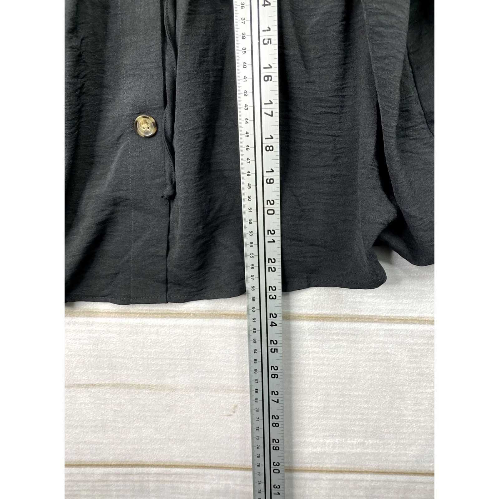 Vintage Julia by Love J Womens Blouse 2X Black Off Shoulder 1/2 Sleeve Ruffled Chiffon Casual Cute Hippie 90s Festival Party Womens Size XXL / US 16-18 / IT 52-54 - 4 Thumbnail