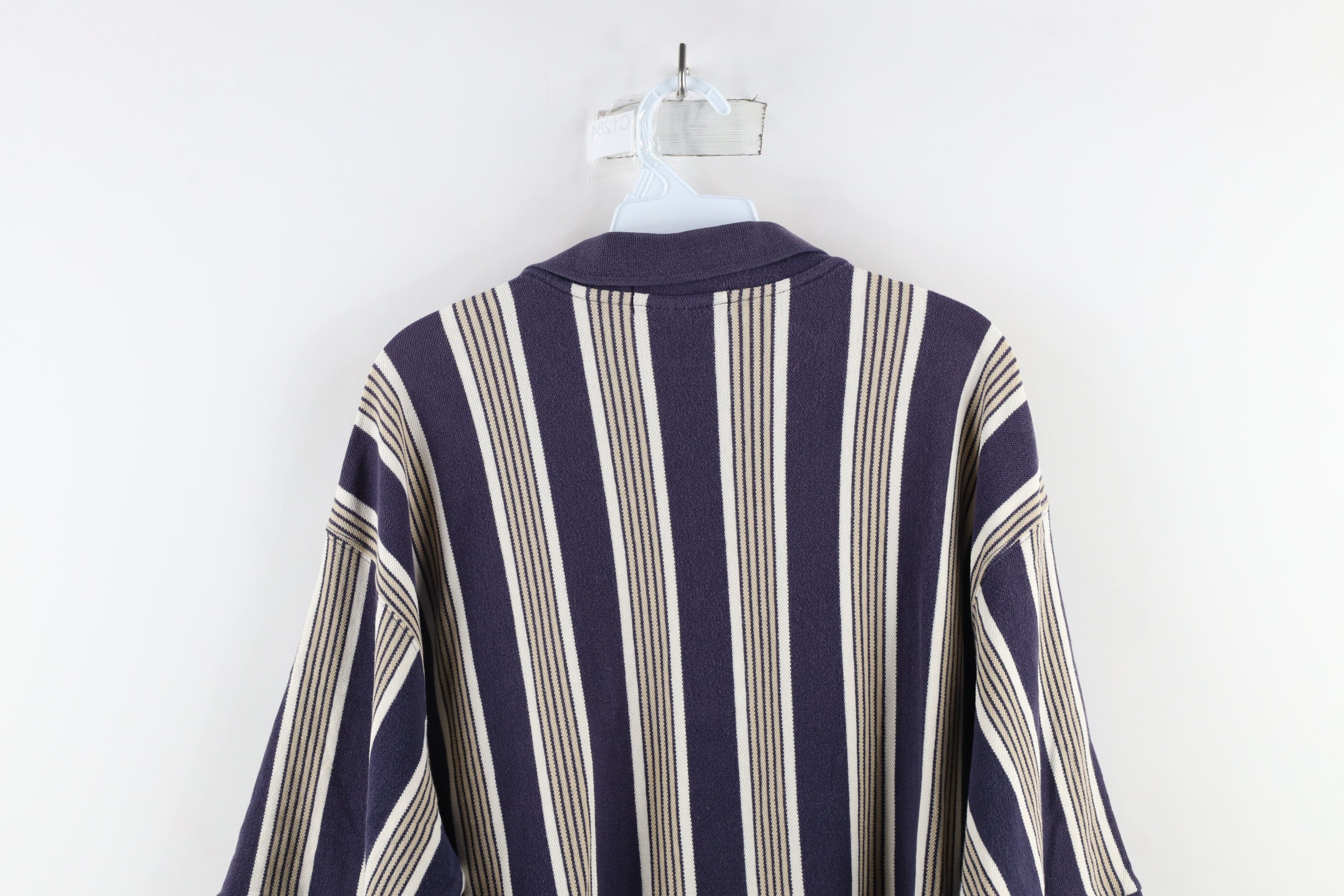 Vintage Vintage 90s Striped Cleveland Indians Baseball Polo Shirt Size US XL / EU 56 / 4 - 7 Thumbnail