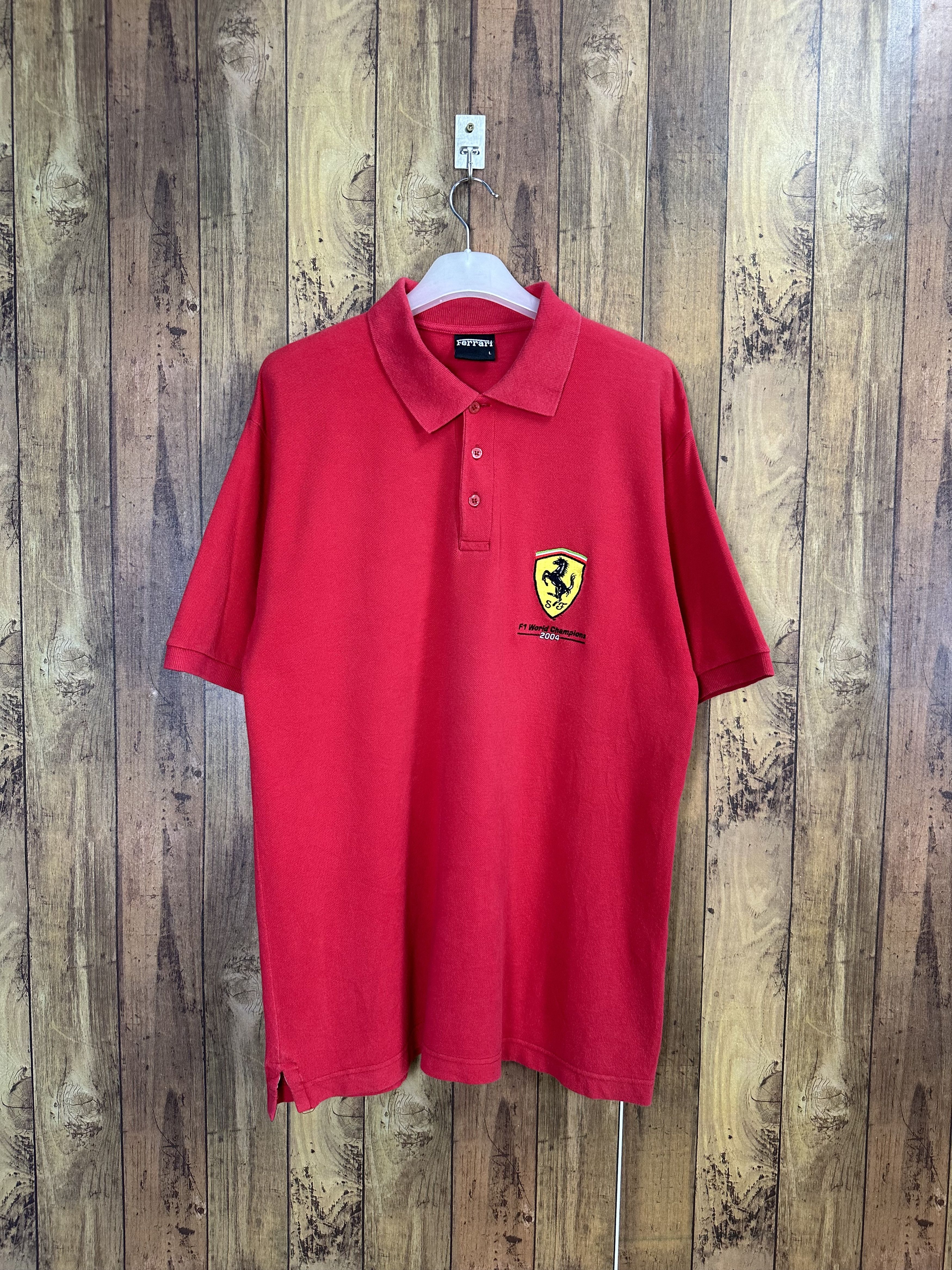 Ferrari Ferrari F1 World Championship 2004 Polo Red Washed A323 Size US M / EU 48-50 / 2 - 1 Thumbnail