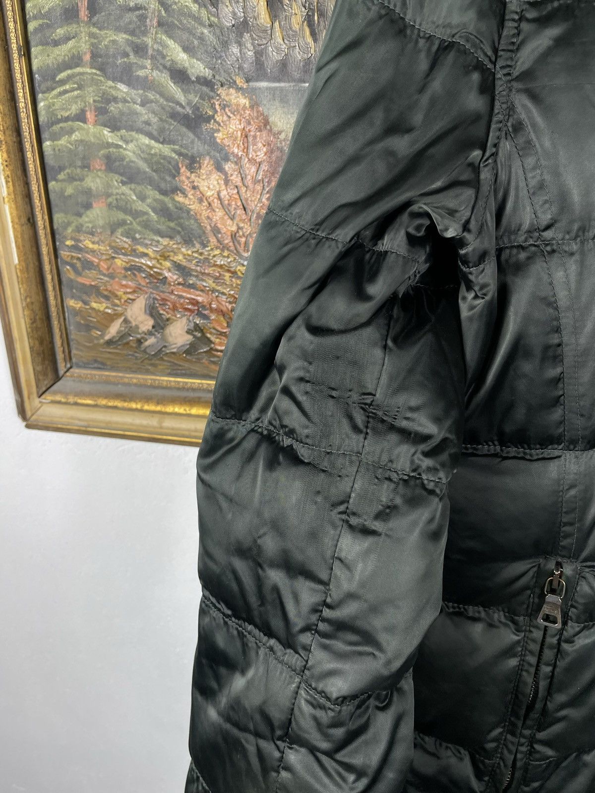 Designer × Prada Prada Green Down Winter Coat Warm Designer Luxury Old Money Size L / US 10 / IT 46 - 13 Thumbnail