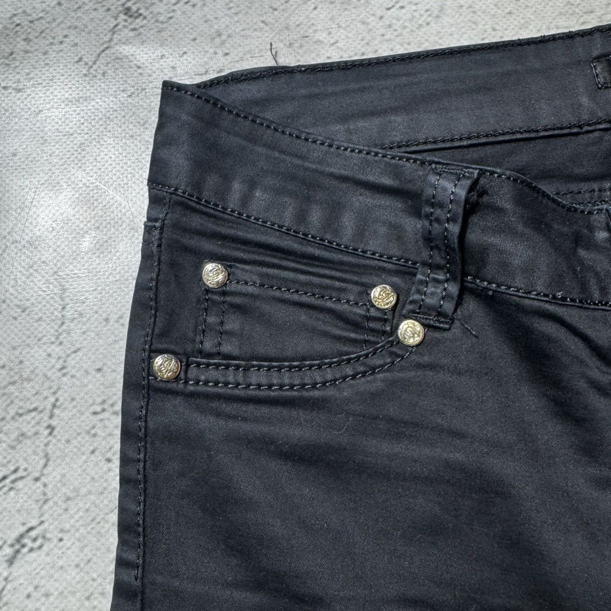 Roberto Cavalli vintage y2k roberto cavalli flared jeans washed black Size 31" - 6 Thumbnail