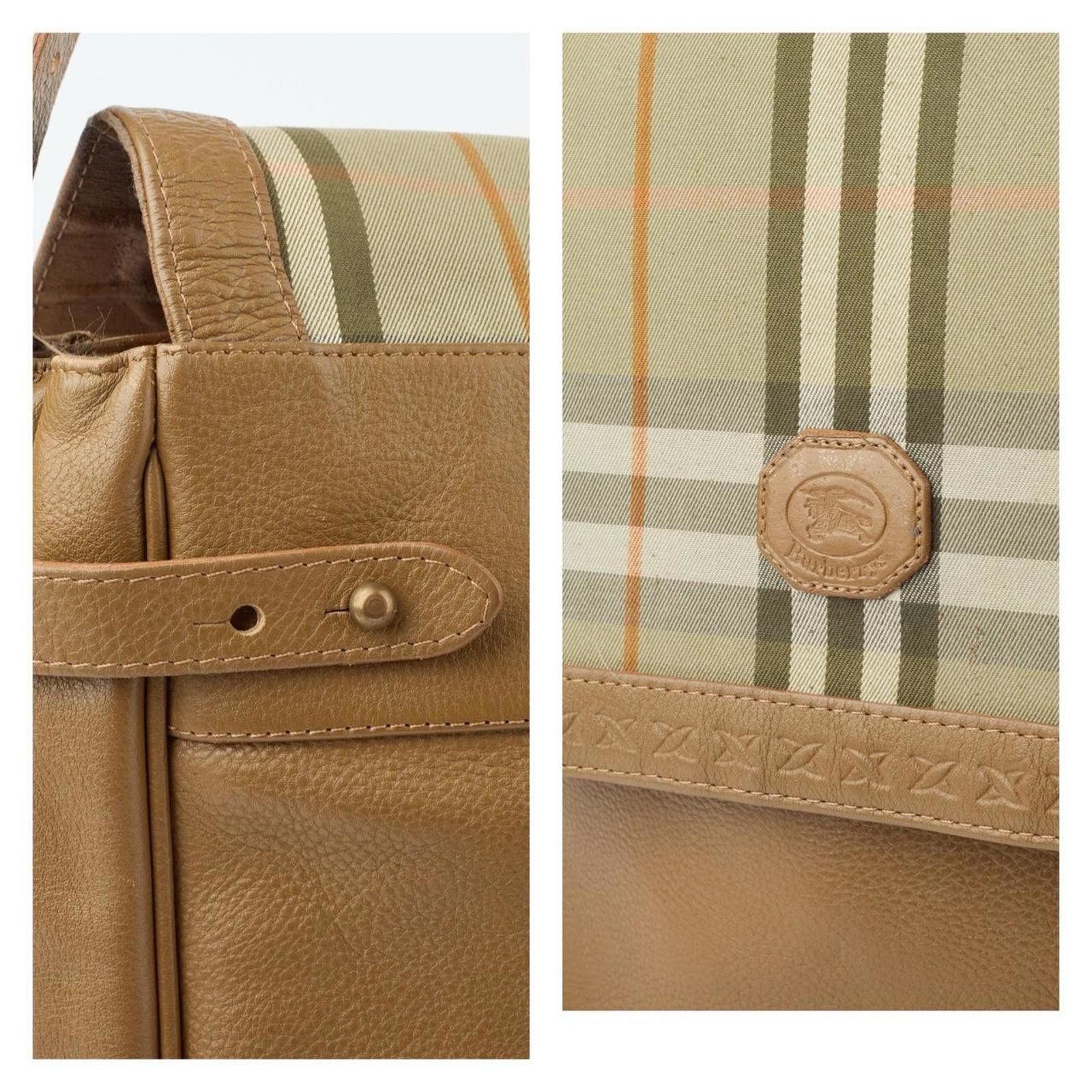 Burberry Burberrys Vintage Leather Nova Check Shoulder Crossbody Bag Size ONE SIZE - 8 Thumbnail