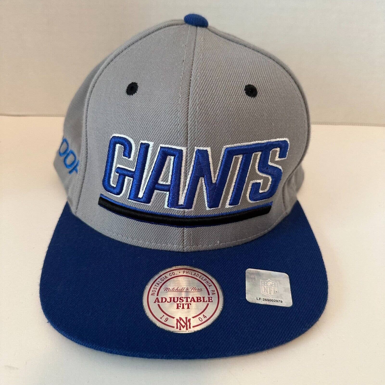 Mitchell & Ness Mitchell & Ness Mens NFL NY Giants Football Snapback Hat Cap