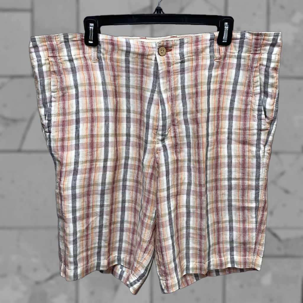 Tommy Bahama Tommy Bahama Casual Shorts Men Size 38 Multicolor Linen Plaid Regular Mens Size US 38 / EU 54 - 1 Thumbnail