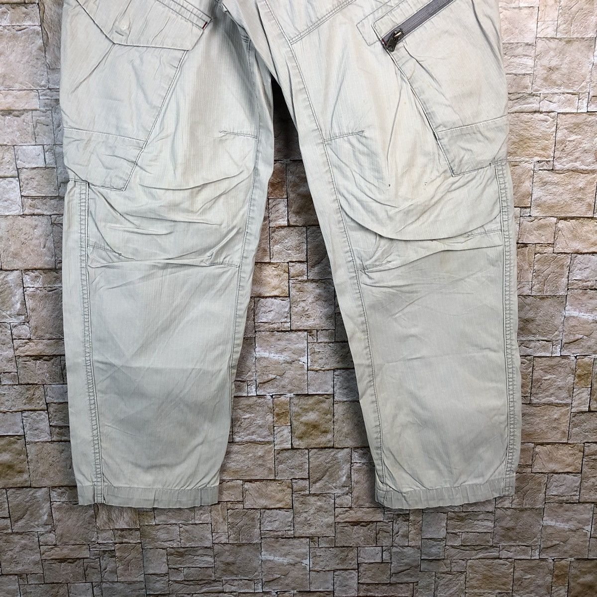 Japanese Brand Genba White utility tactical Cargo Multipocket Pants #A638 Size US 30 / EU 46 - 7 Thumbnail