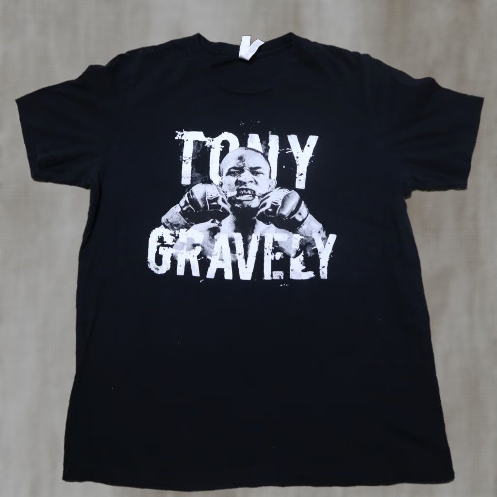 Vintage MMA Tony Gravely Black Short Sleeve Shirt Men L Black Thermal Knit Shirt L Mens Size US 33 - 1 Thumbnail
