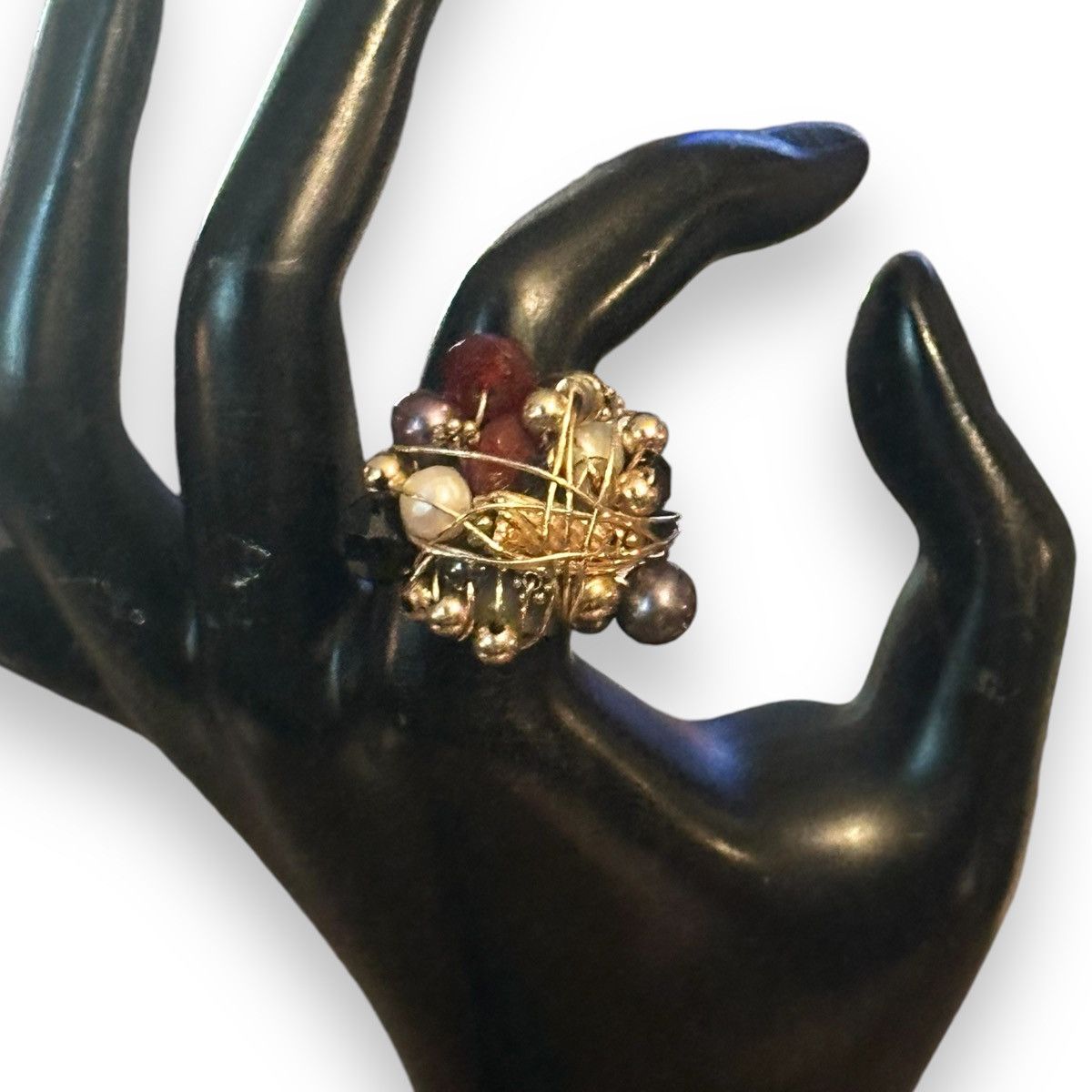 Other Wire wrapped cluster bead ring Size ONE SIZE - 2 Thumbnail