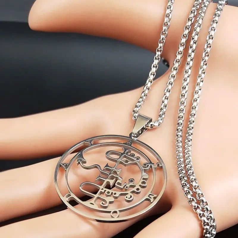 Jewelry × Vintage Sigeal Sigil De Lucifer Stainless Steel Satan Necklace Size ONE SIZE - 3 Thumbnail