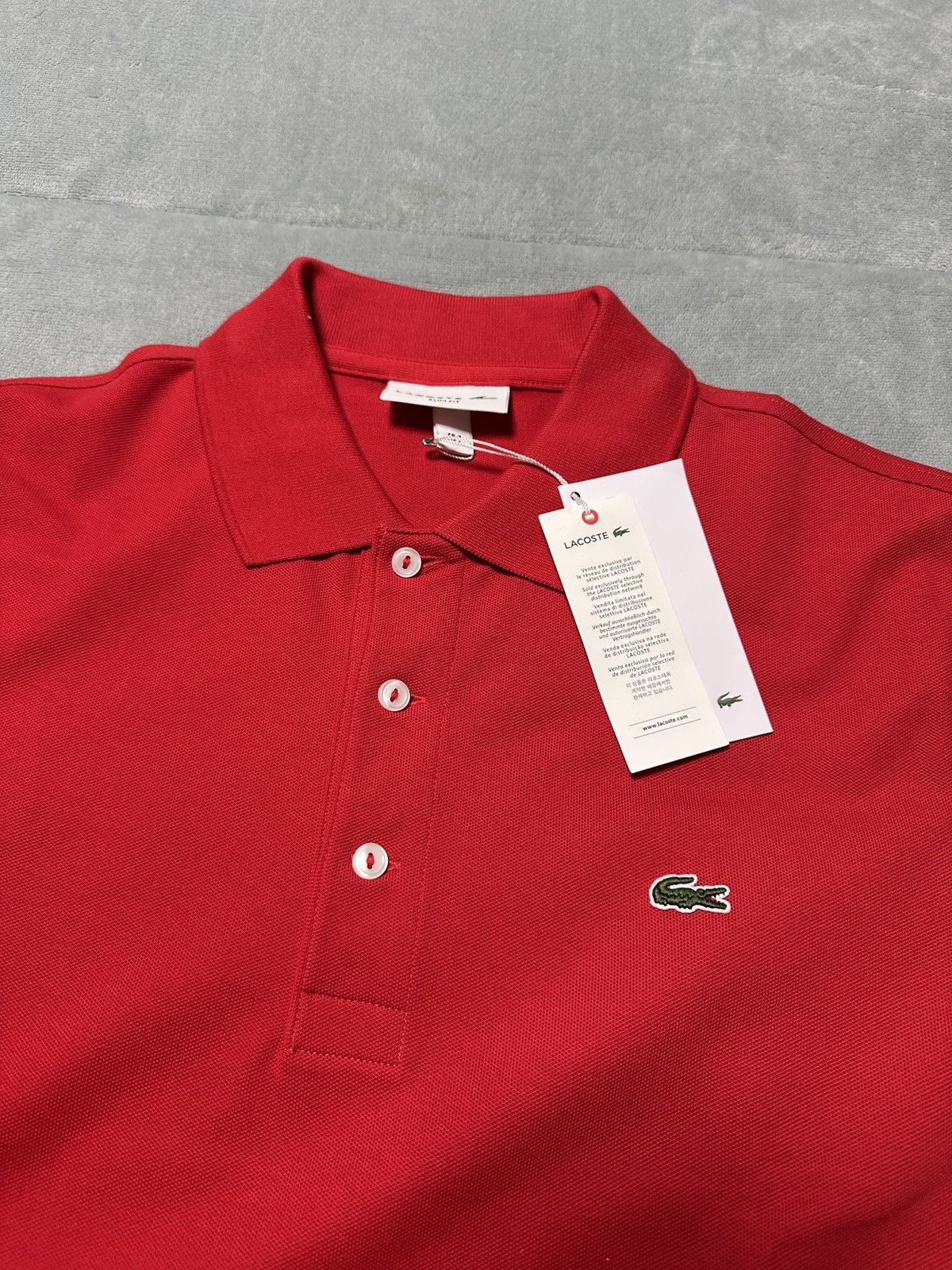 Lacoste Lacoste Polo Shirt Men Sz Large Sz 005 Red Slim Fit Logo Size US L / EU 52-54 / 3 - 4 Thumbnail