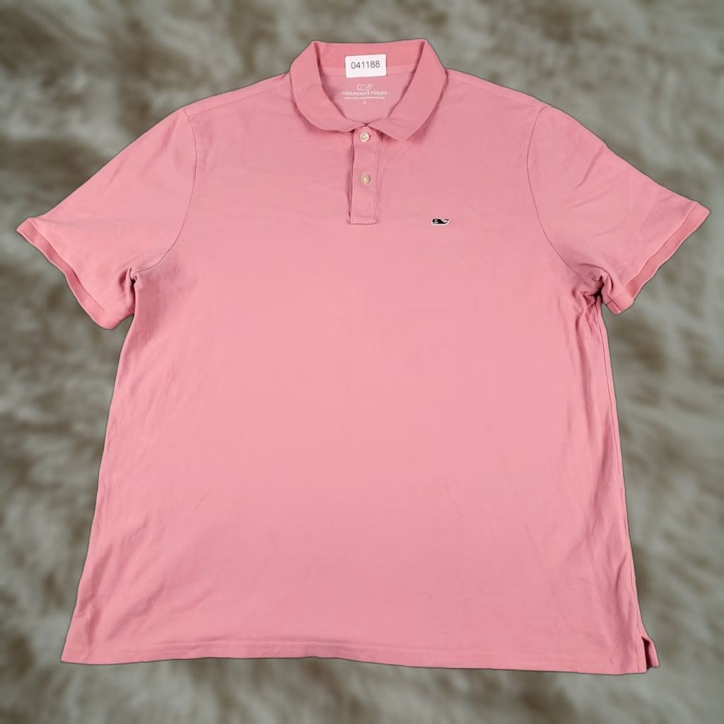 Vineyard Vines VINTAGE Vineyard Vines Polo Shirt Mens Large Pink Whale Solid Short Sleeve Shirt Adult Large Pink Modern Classic Preppy Mens Size US L / EU 52-54 / 3 - 1 Thumbnail