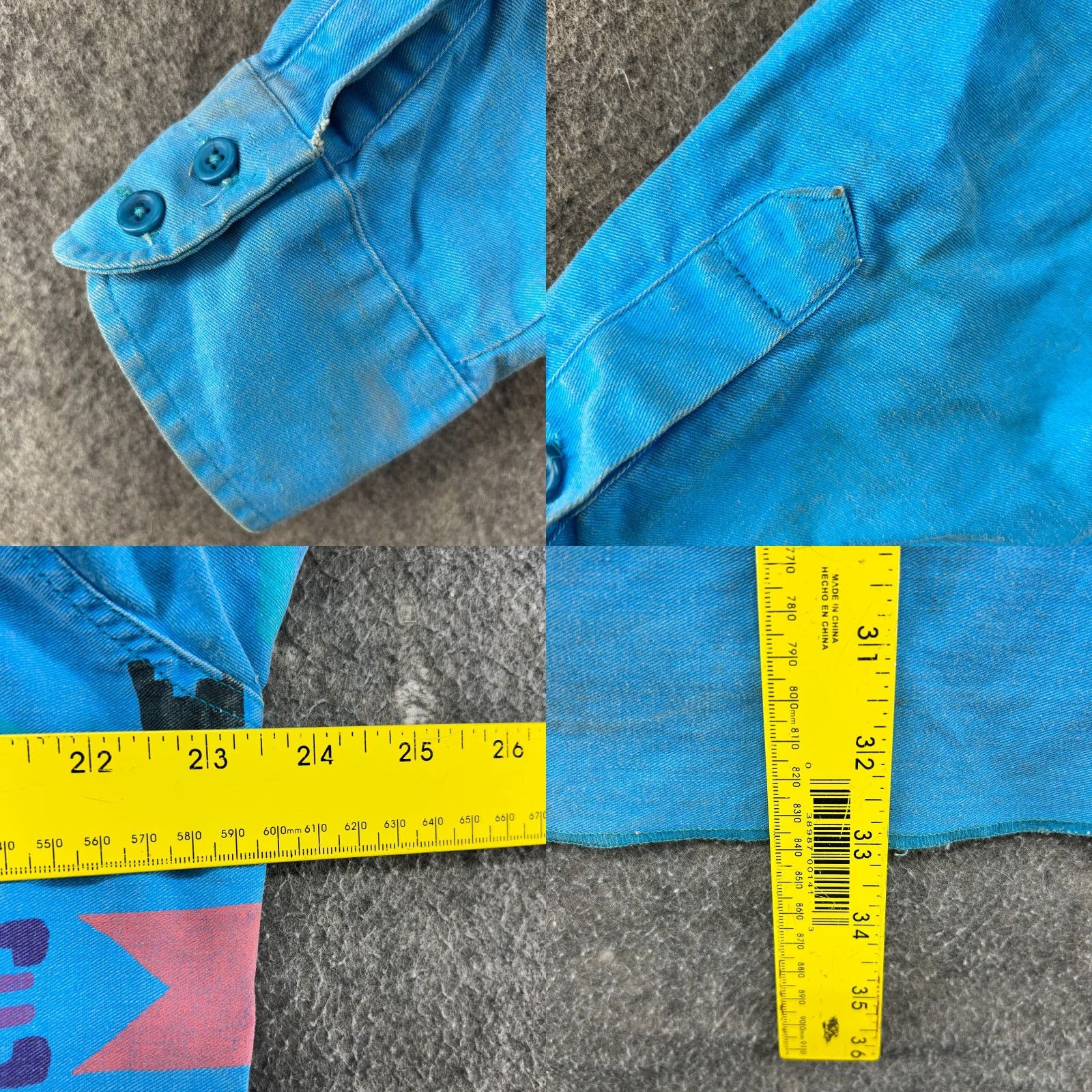 Wrangler VINTAGE Wrangler Shirt Mens 16.5 35 Blue Canvas Brushpopper Aztec Western 90s Size US XL / EU 56 / 4 - 11 Thumbnail