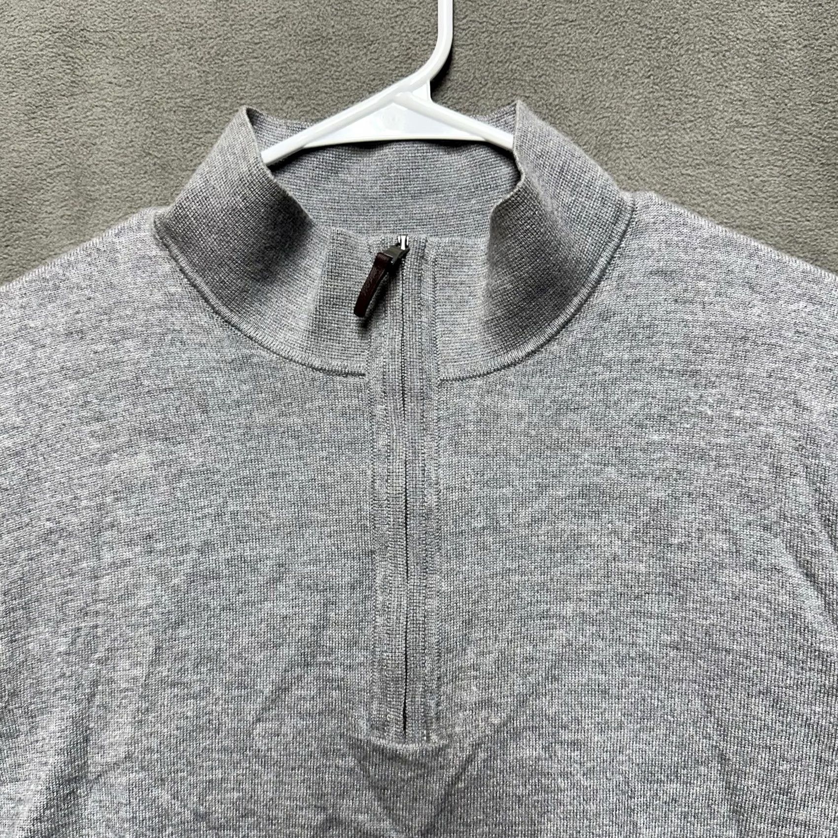 Vintage Fairway & Greene Sweater Mens XL Gray Zegna Baruffa Merino Wool 1/4 Zip Lined Size US XL / EU 56 / 4 - 3 Thumbnail