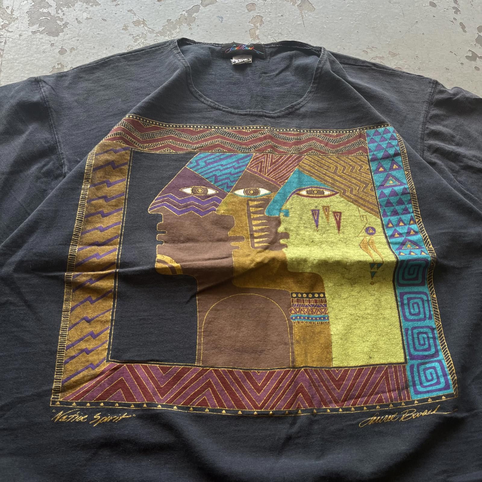 Vintage Vintage Unique Abstract 90s Egypt Pharaoh Art Shirt Size US L / EU 52-54 / 3 - 2 Thumbnail