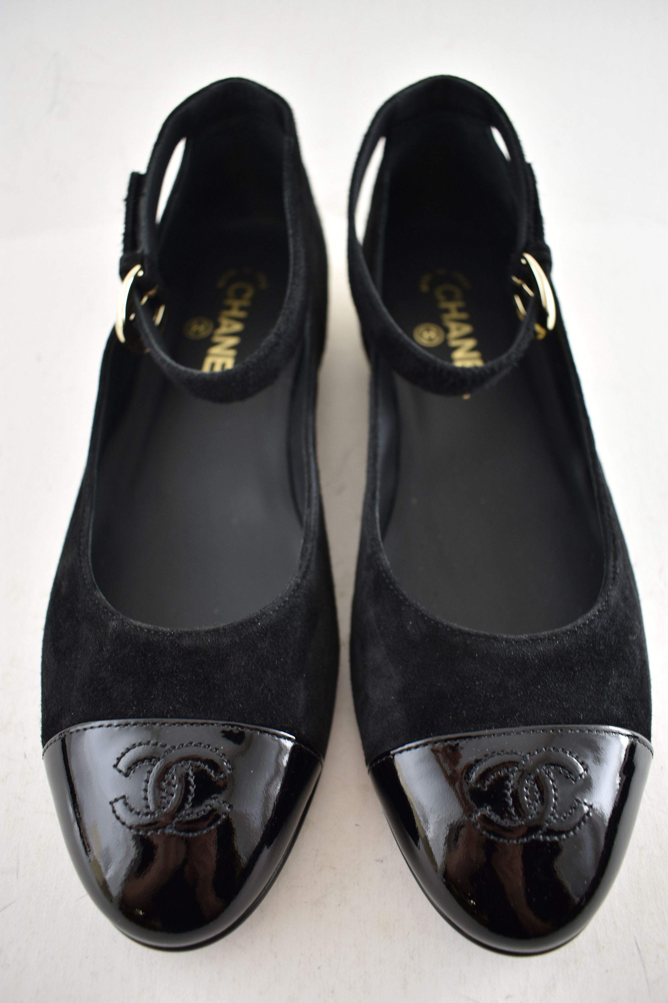 Chanel 24K Patent CC Mary Jane Ankle Strap Ballerina Ballet Flat 40 Size US 10 / IT 40 - 7 Thumbnail