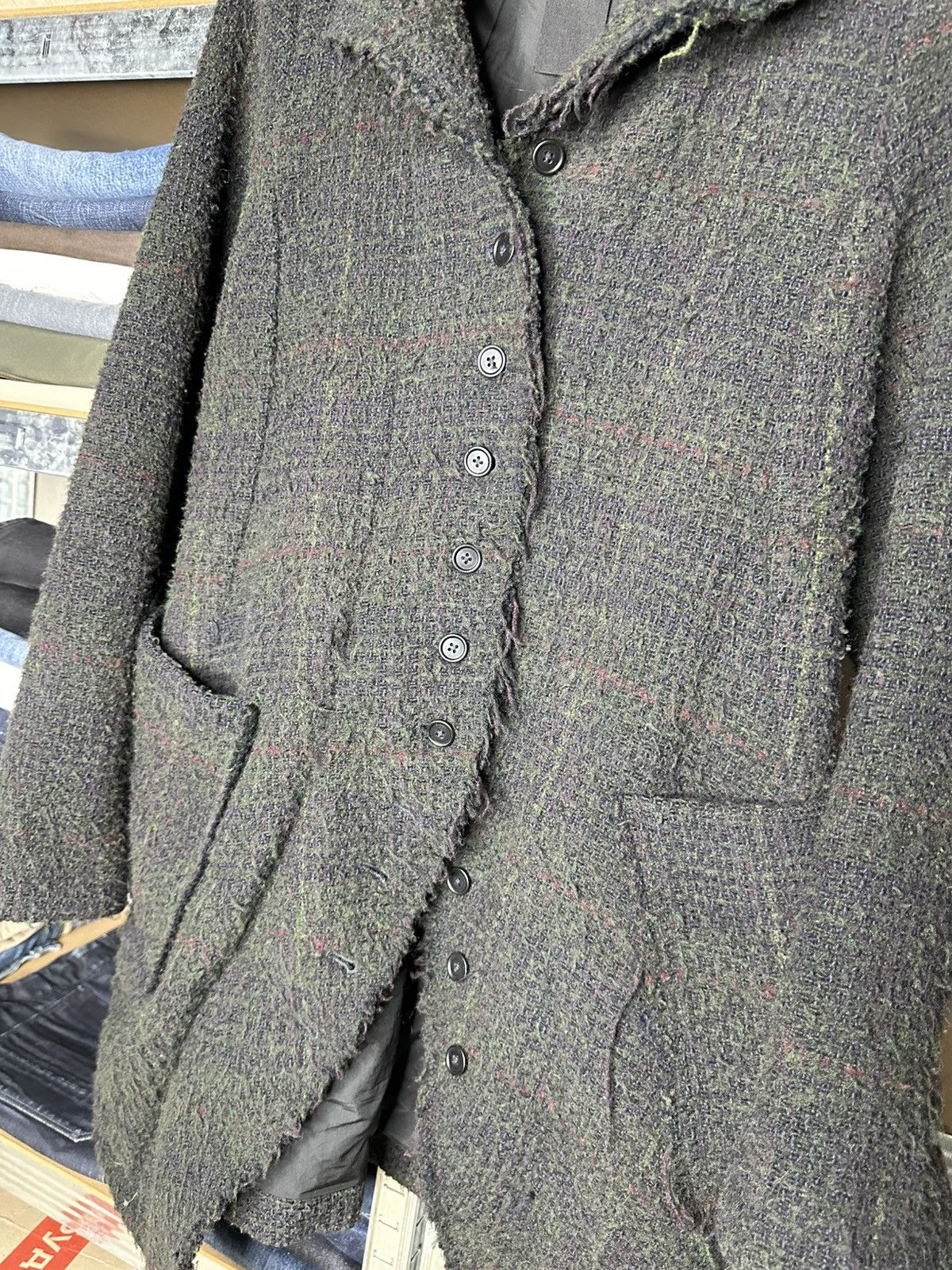 Rundholz Rundholz Textured Wool Blend Long Coat Buttoned Women Size S Size S / US 4 / IT 40 - 3 Thumbnail