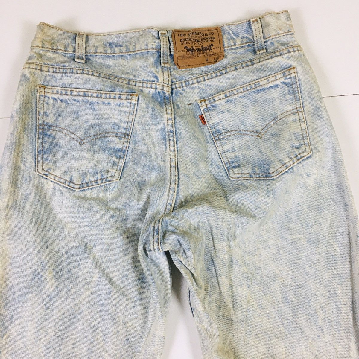 Levi's Vintage Acid Wash Levi’s 550 Orange Tab Made in USA Size US 34 / EU 50 - 7 Thumbnail